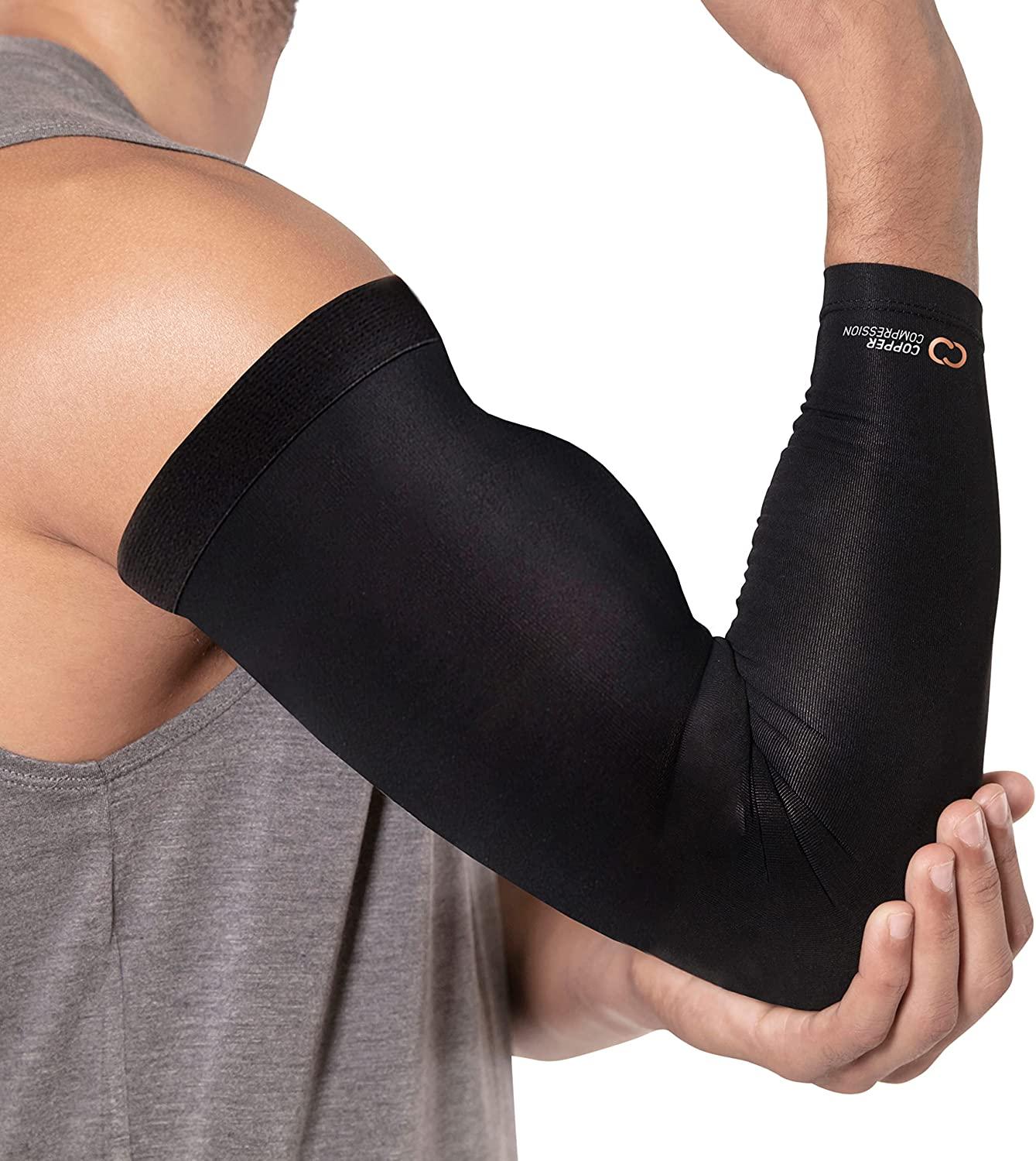 Copper Compression Arm Brace Copper Infused Sleeve for Arms, Forearm