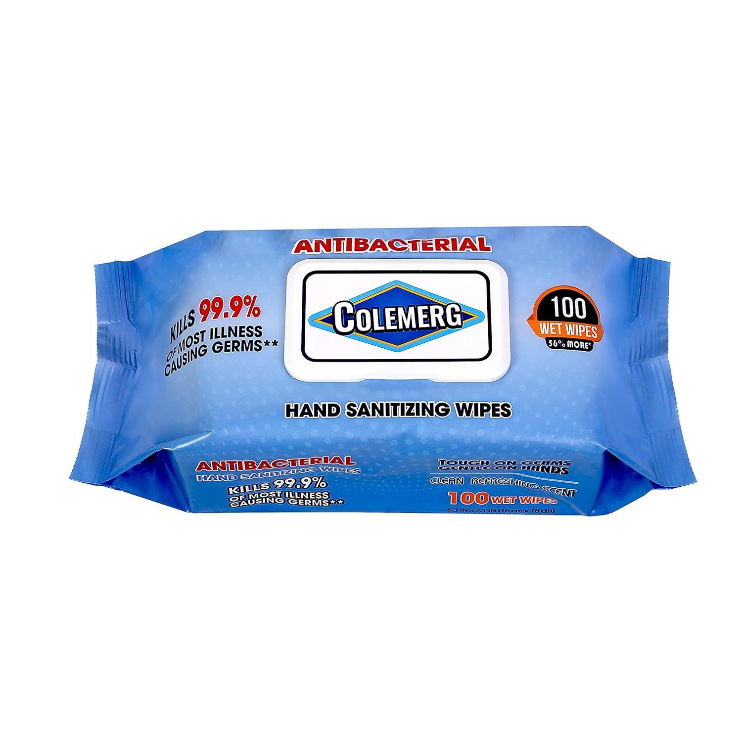 Colemerg Cleansing Hand Wipes 100 Count, Pack of 12 Everyday