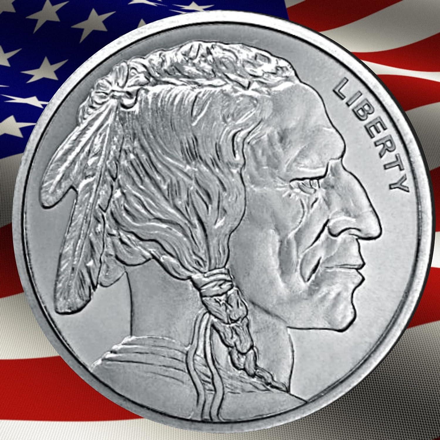1 Troy Oz. Buffalo Authentic Silver Round - .999 Fine Silver USA Made |  Free Protective Capsule | Buy Now with Express International Delivery |  GoSupps.com