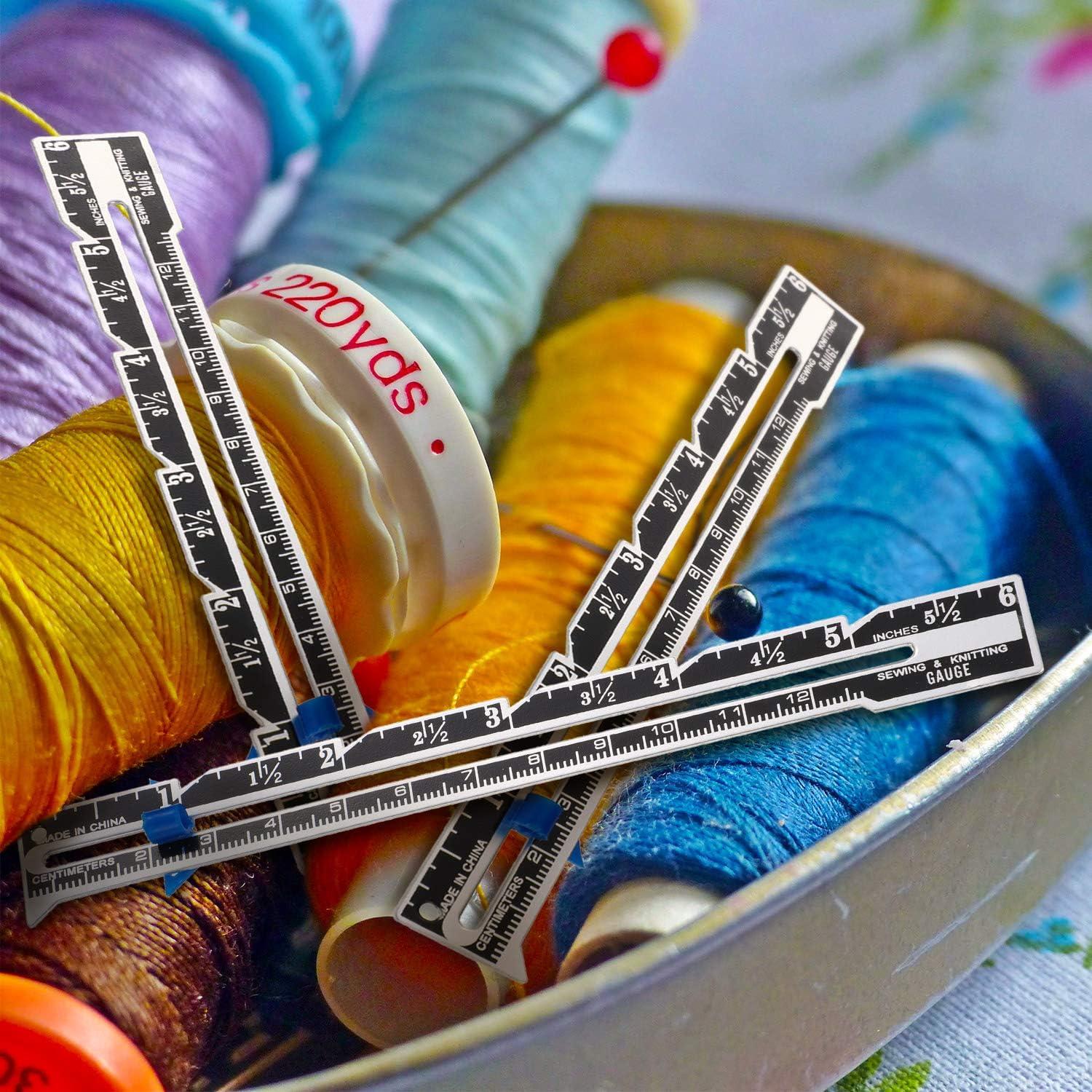 Frienda Sewing Gauge Sliding Gauge Sewing Measuring Tool Stainless Steel  Quilting Ruler for Knitting Crafting Sewing Beginner Hem - Sewing Gauge  Sliding Gauge Sewing Measuring Tool Stainless Steel Quilting Ruler for  Knitting