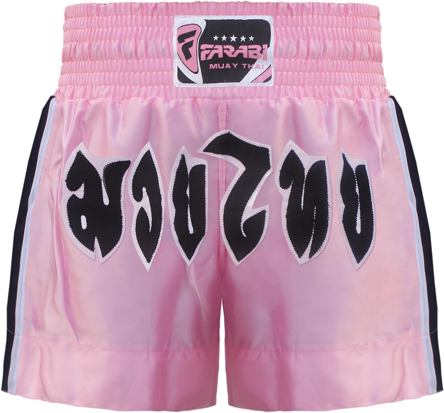 Muay Thai Shorts Pink Kick Boxing Women Training MMA Gym Shorts Trunk