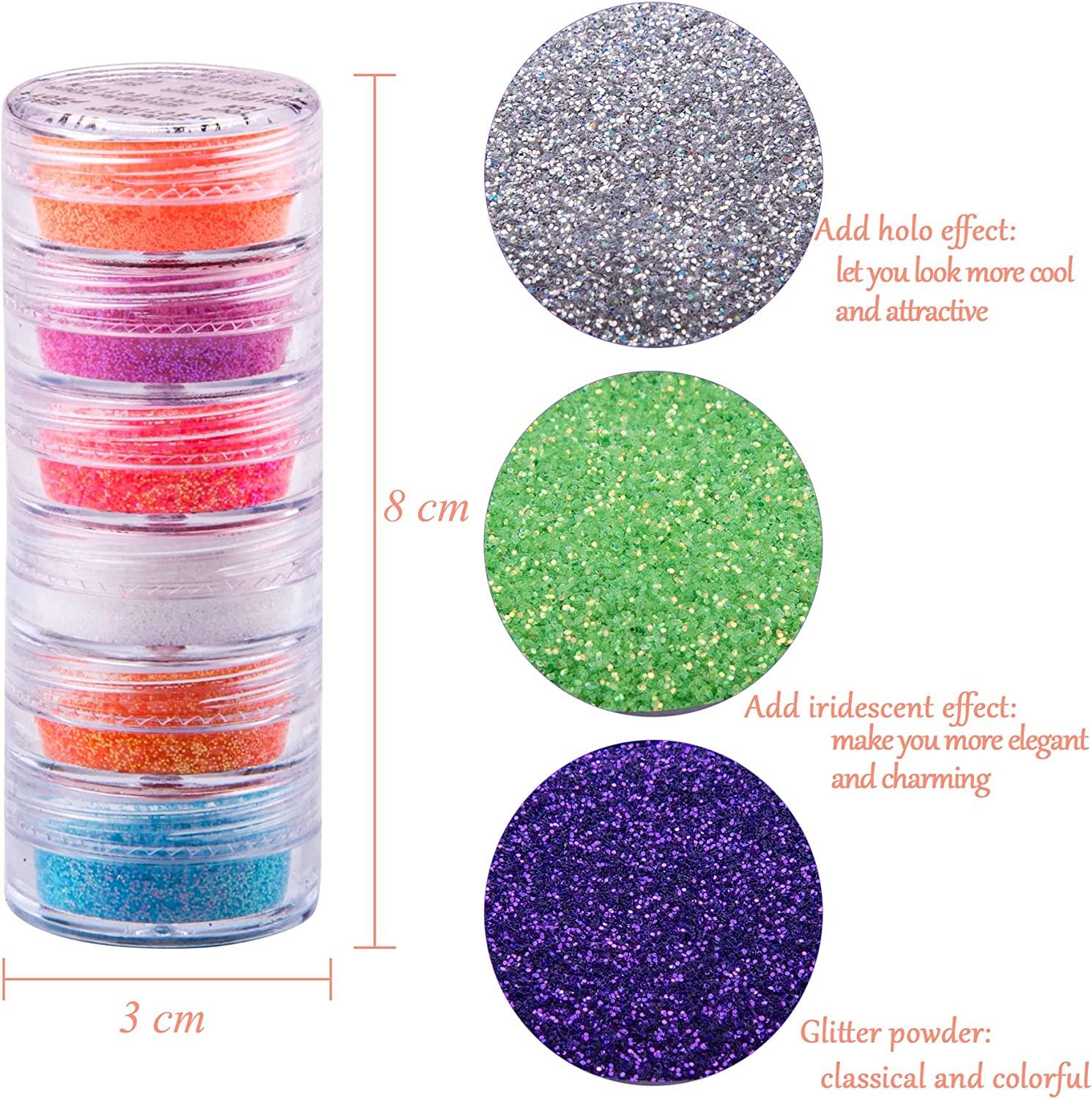 Duufin 36 Colors Nail Art Glitter Powder Fine Glitter Nail Pigment