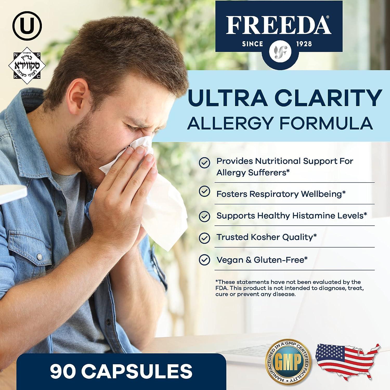 Freeda Natural Allergy Relief Quercetin Bromelain & Nettle Leaf