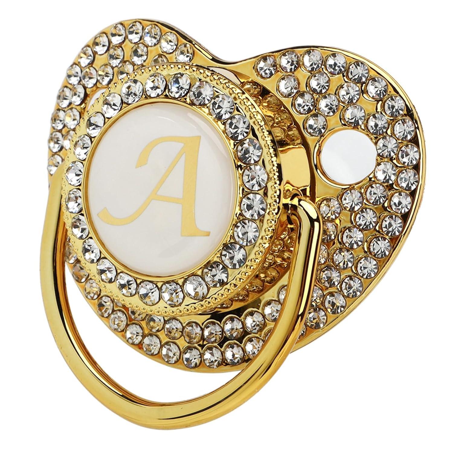 Buy Lightweight Baby Pacifier with Bling - Curved Newborn Pacifier ...