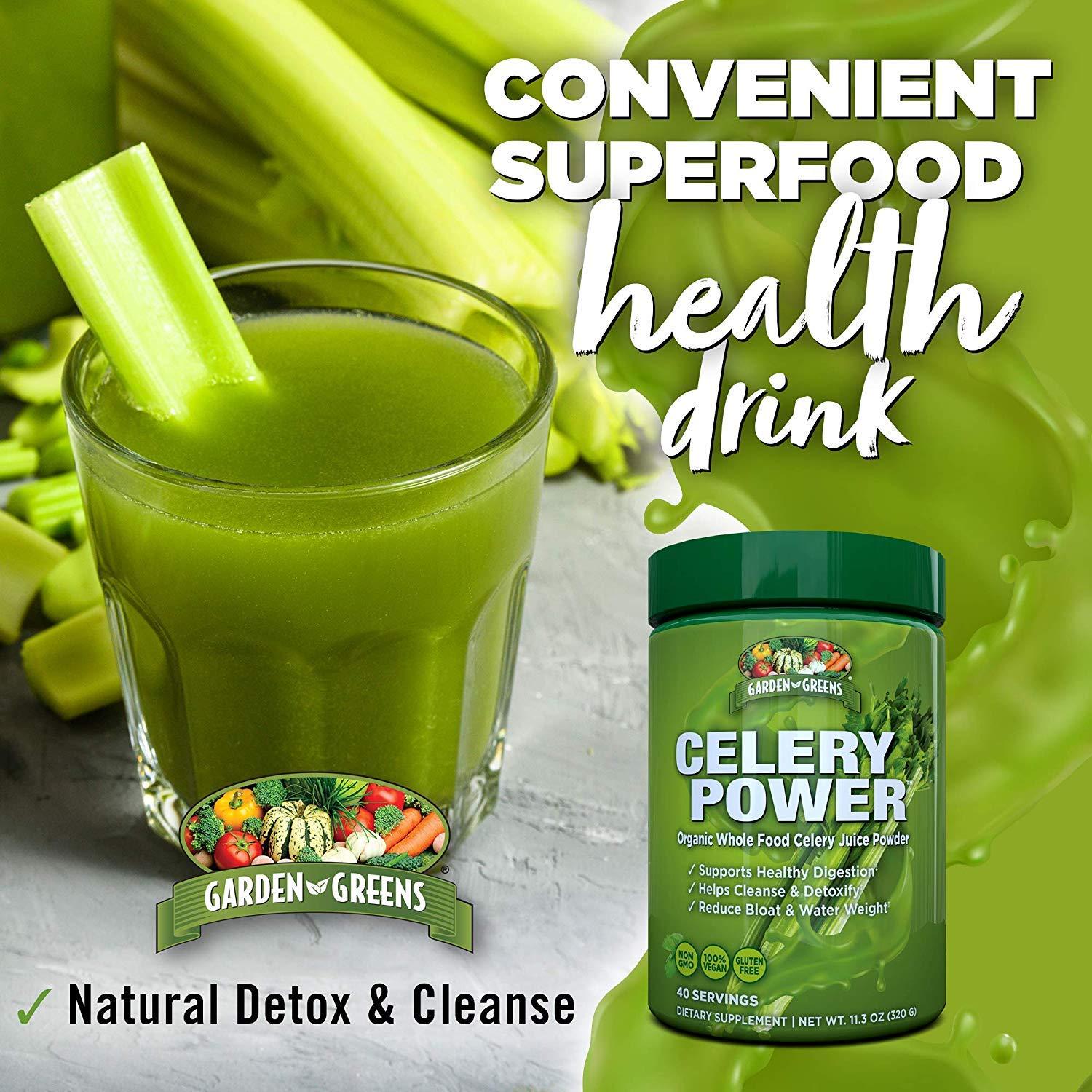 Garden Greens Celery Power Organic Celery Juice Powder 40 Servings