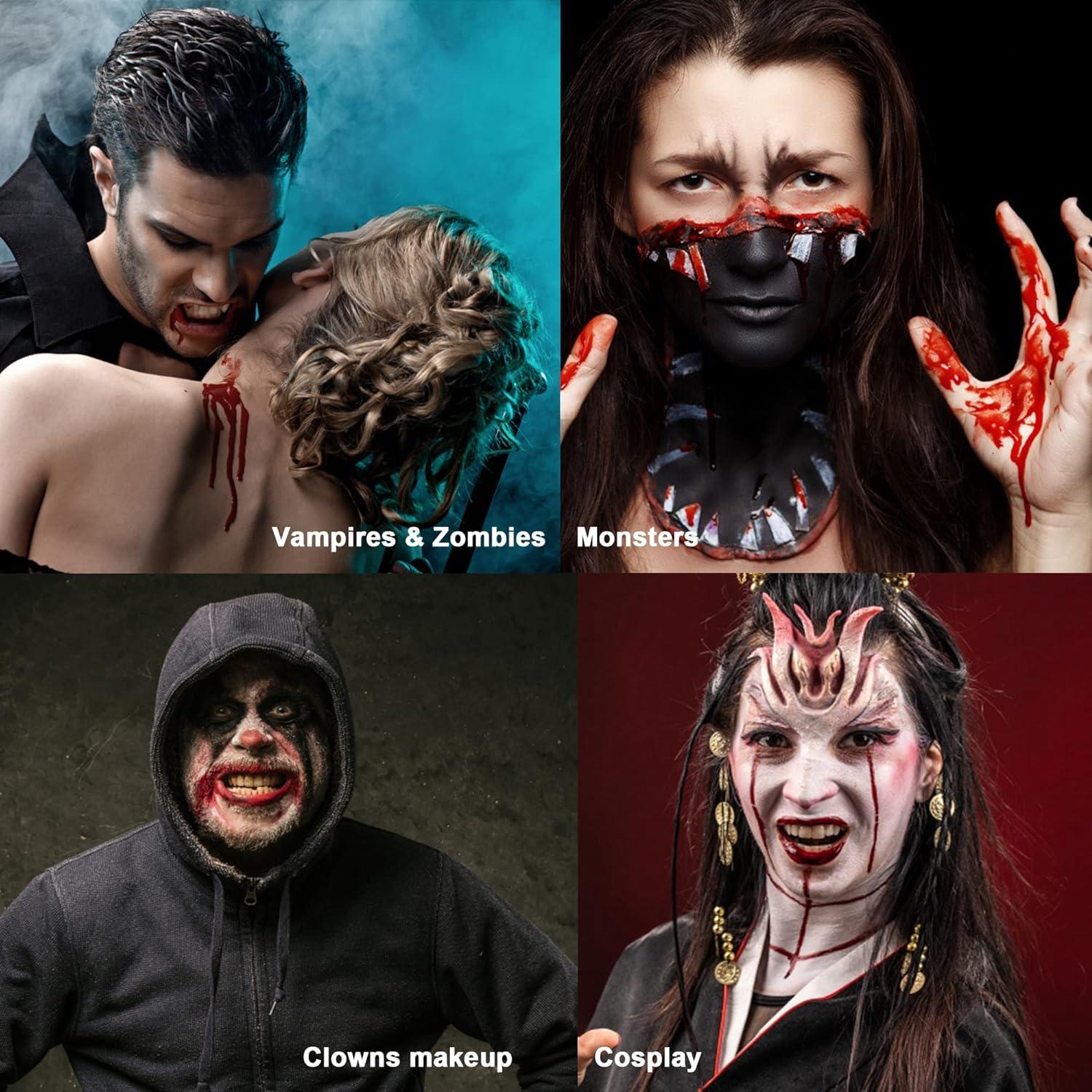 5 X Fake Blood Halloween Vampire Zombie Face Make Up Fancy Dress Theatrical  Fun, 25 - Ralphs