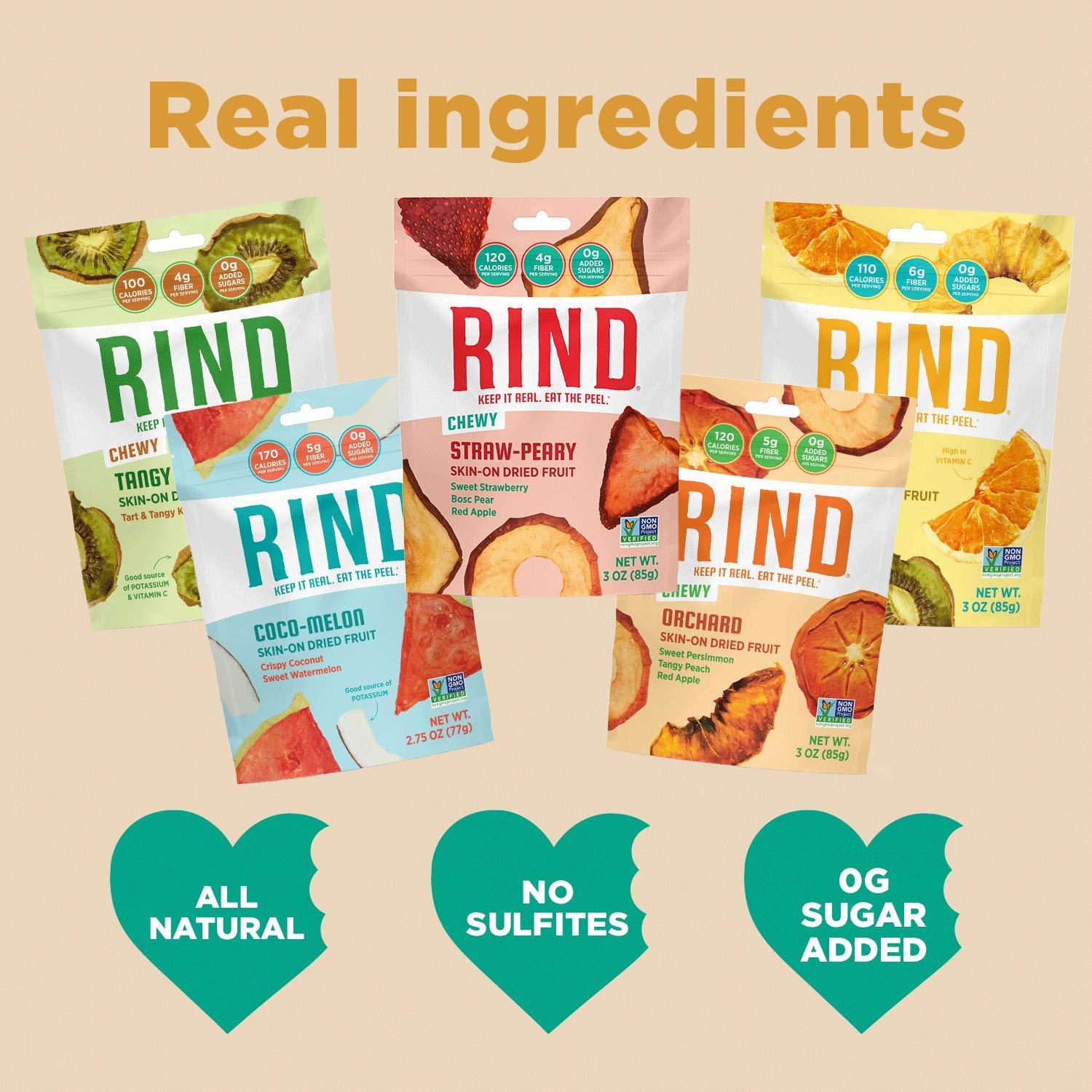 RIND Snacks No Added Sugar Dried Fruit Superfood Variety Pack Tangy