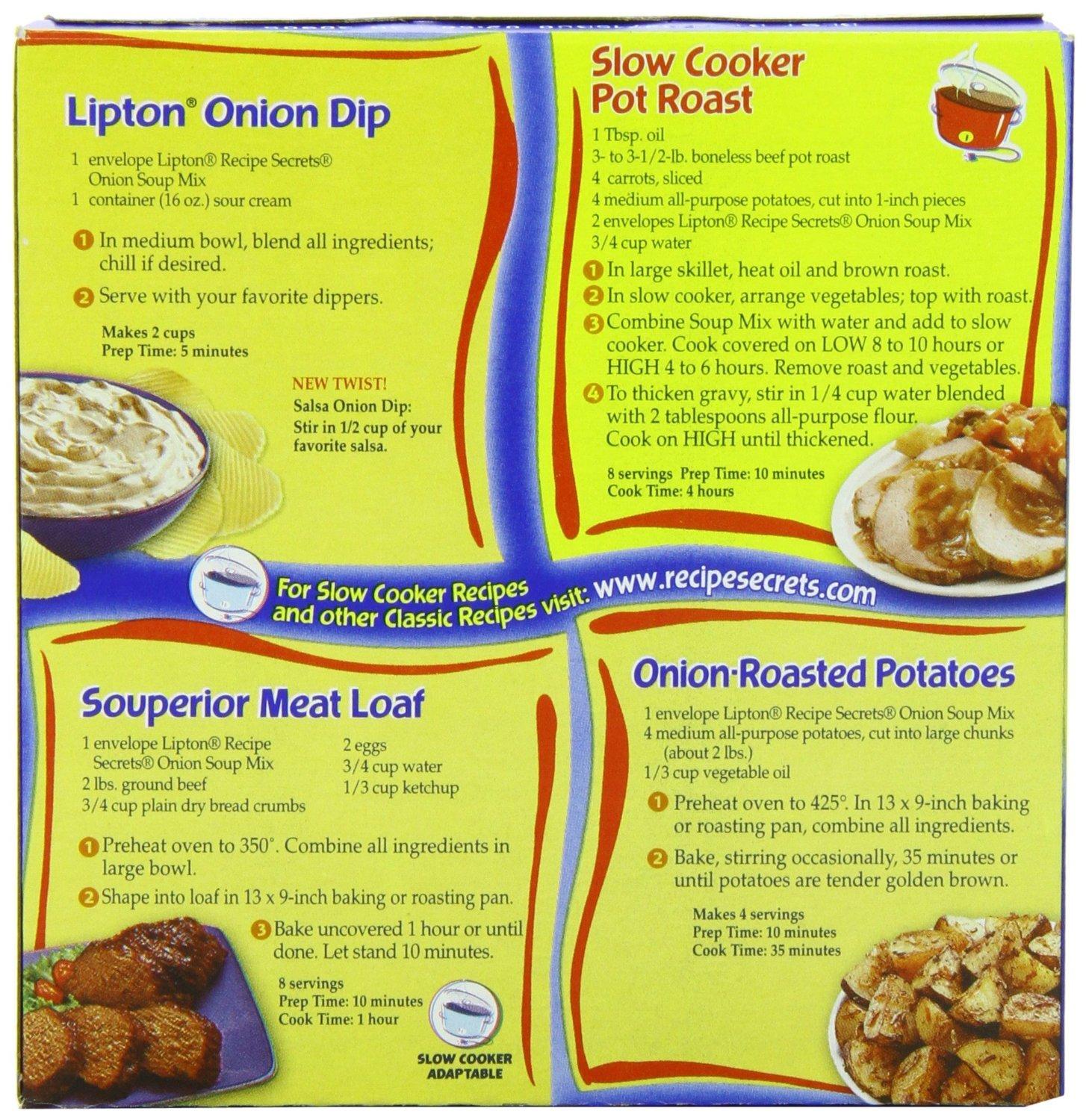 Lipton Recipe Secrets Onion Recipe Soup and Dip Mix, 6 pk/ 2 oz.