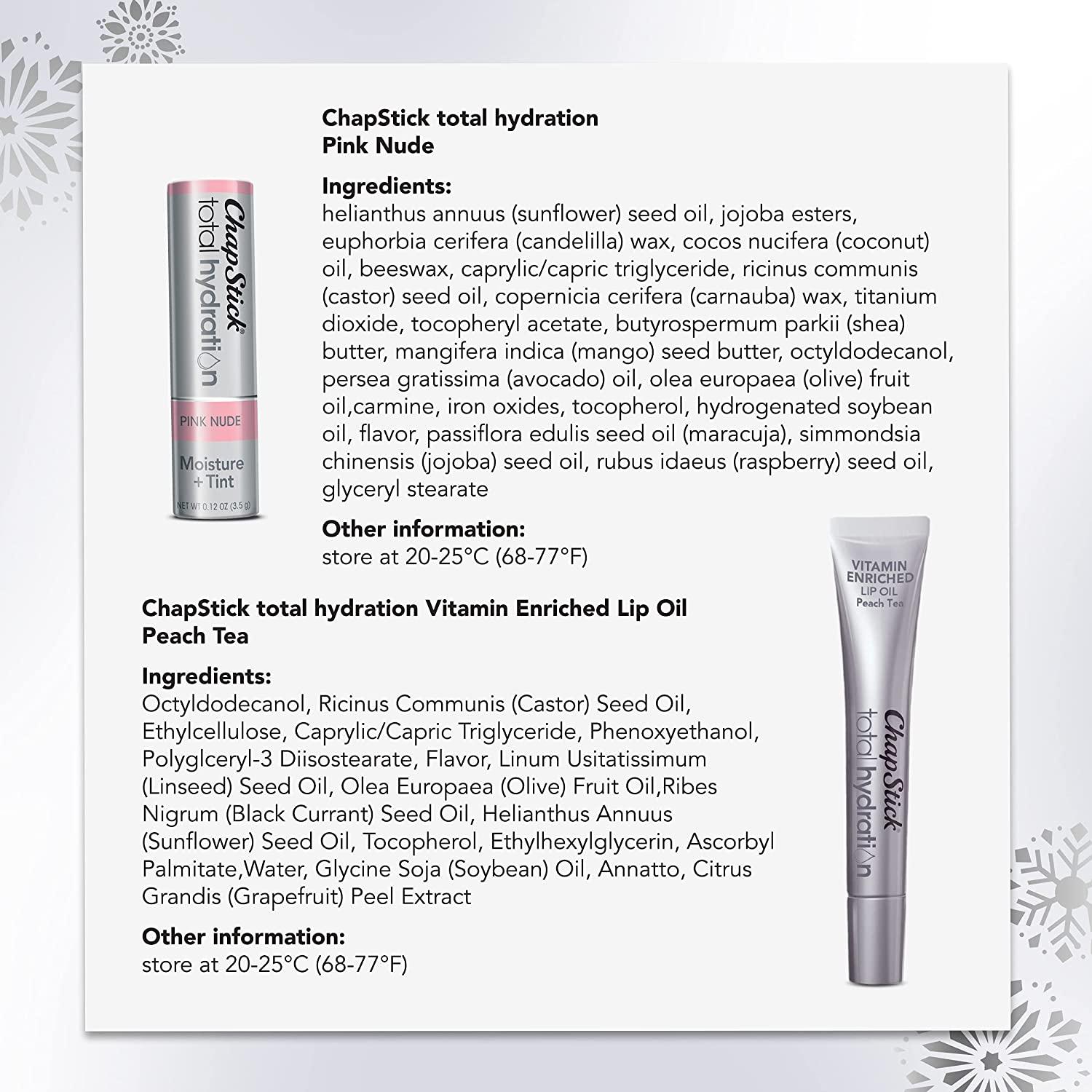 ChapStick Total Hydration Lip Kit Gift Set, Lip Moisturizer, Lip Scrub