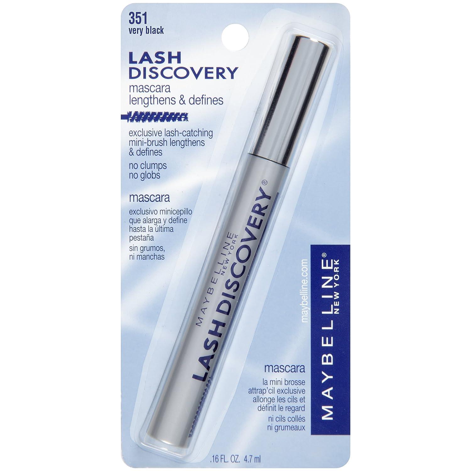Maybelline New York Lash Discovery Mini-Brush Washable Mascara Very Black  0.16 fl.