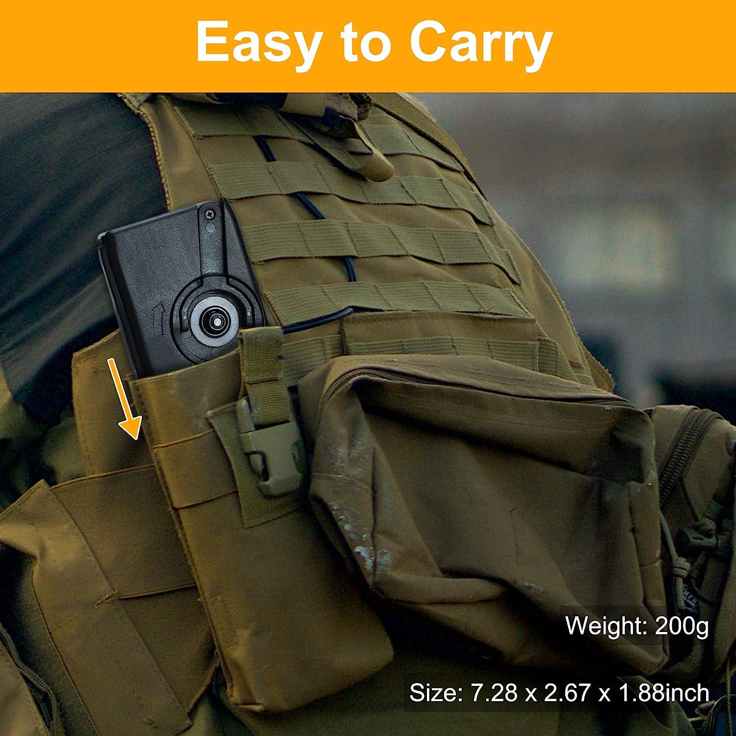 ACTIONUNION Airsoft Tactical Speed Loader for Hand Crank Magazine Quick Loader 1000 Rounds (Black)