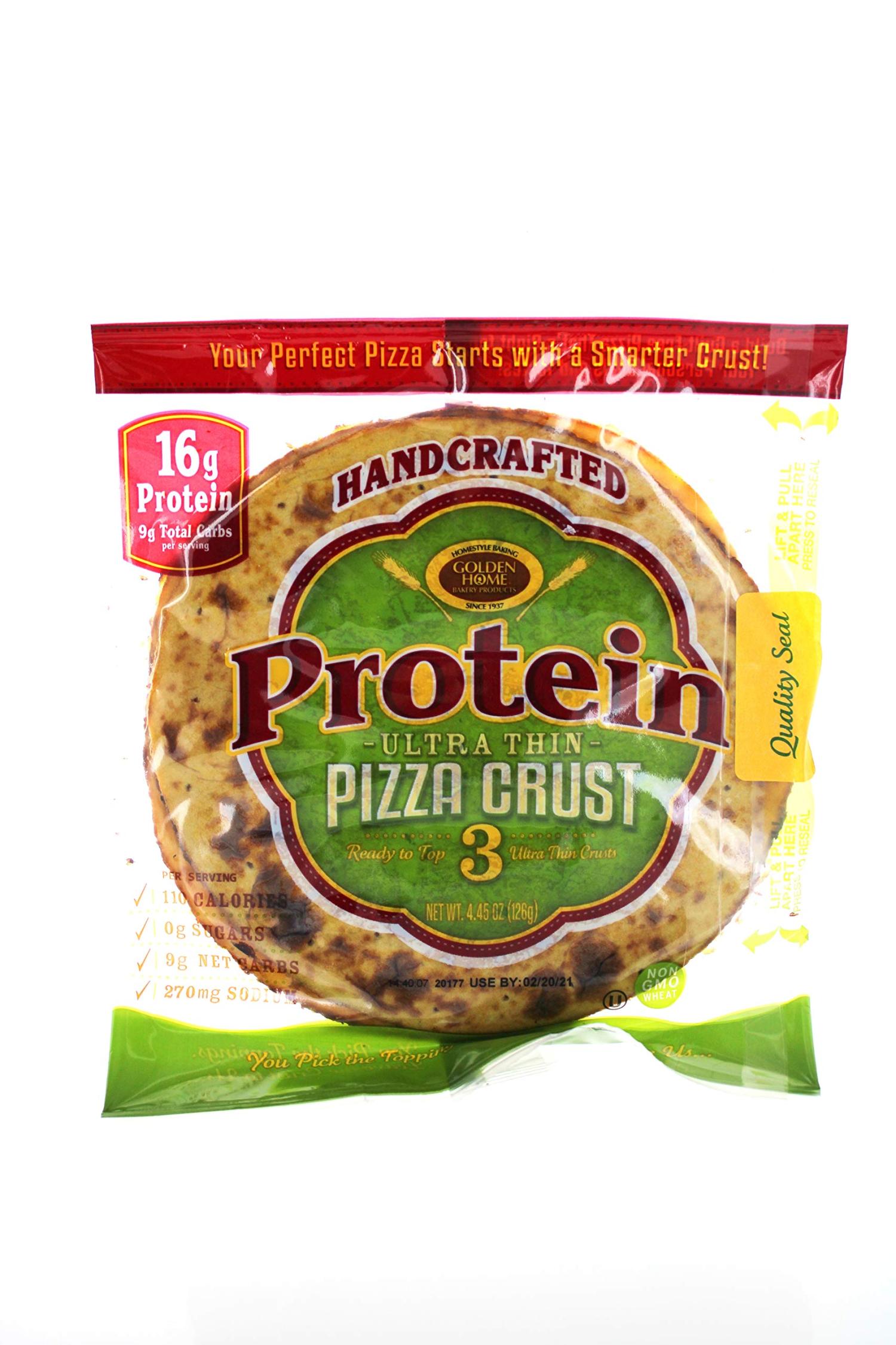 Golden Home Ultra Thin 16g Protein Pizza Crust, 3 crusts