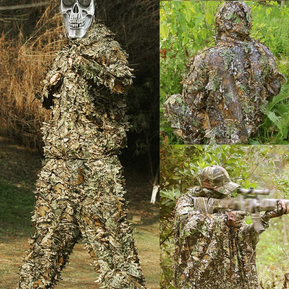 Ghillie Suit, Kids Adult 3D Leafy Camouflage Clothing, Ghillie