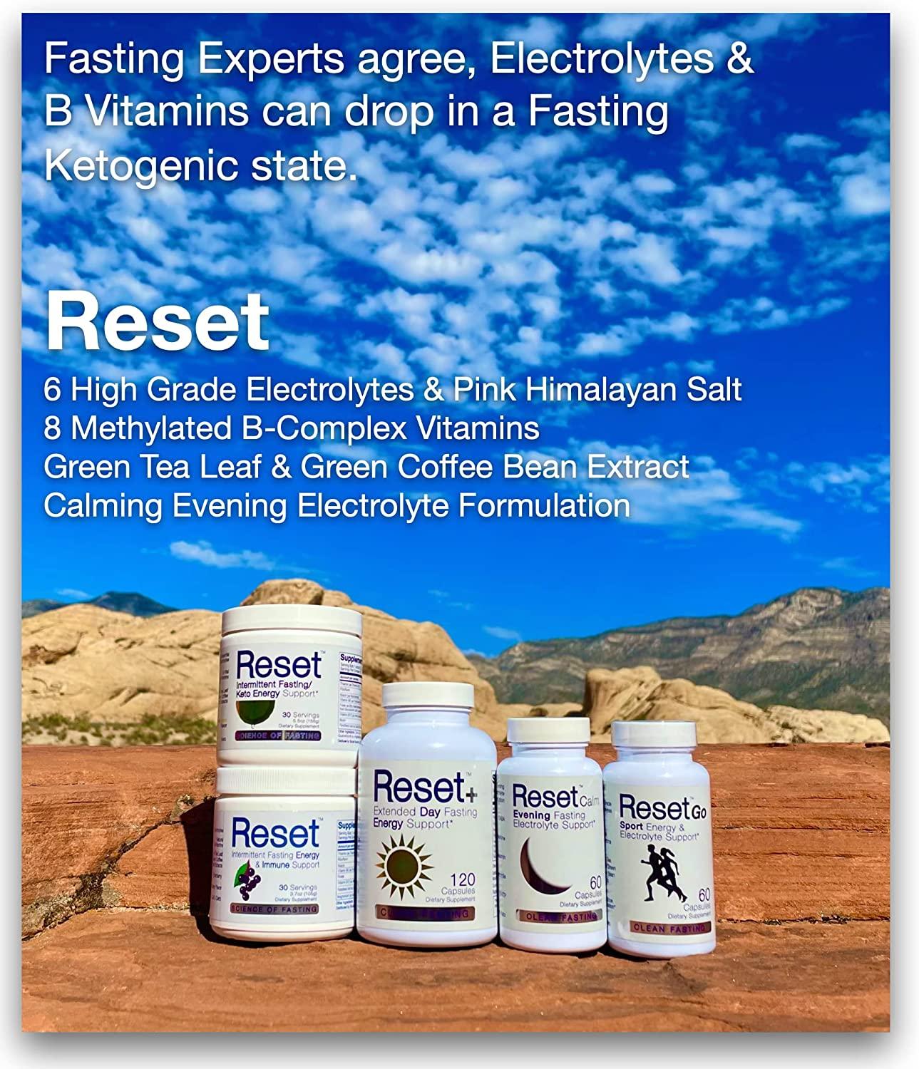 RESET Fasting Energy 6 Electrolytes, Himalayan Salt,