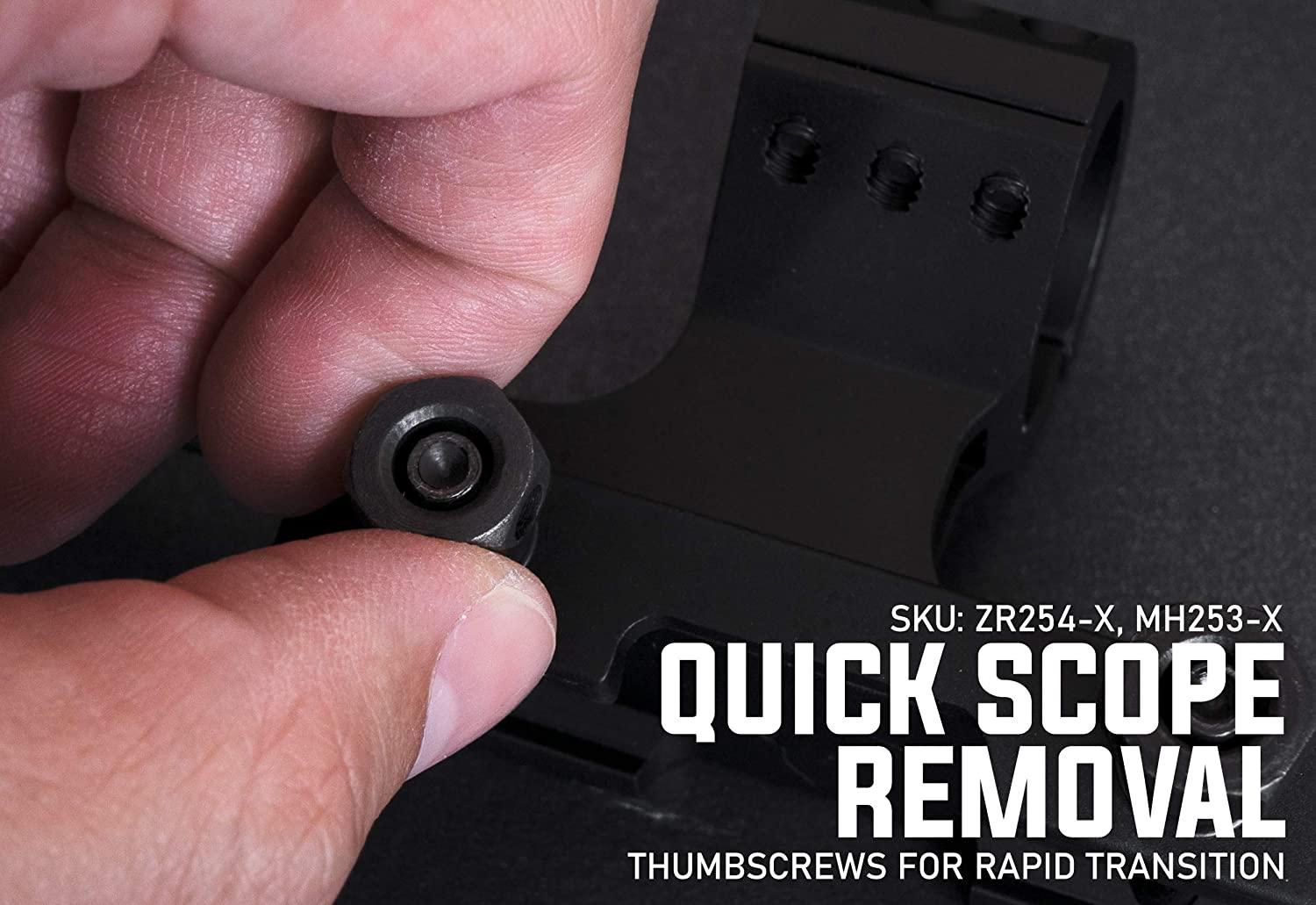 Monstrum Offset Cantilever Dual Ring Scope Mount 1 inch Diameter Black