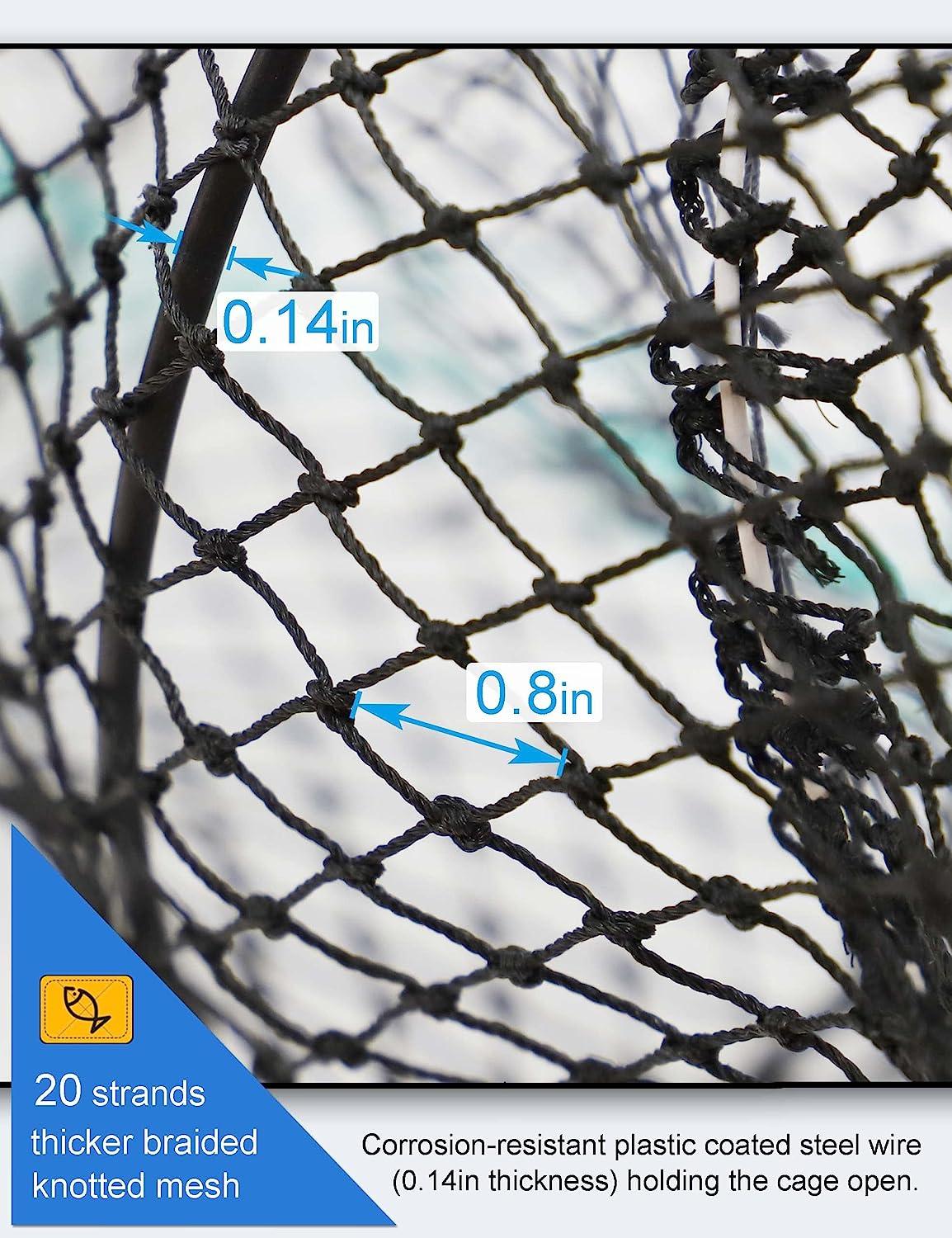 Hlotmeky Crab Trap Minnow Trap Fishing Bait Traps with 10m Hand Rope, Folded  Lobster Crawfish Fishing Net Trap