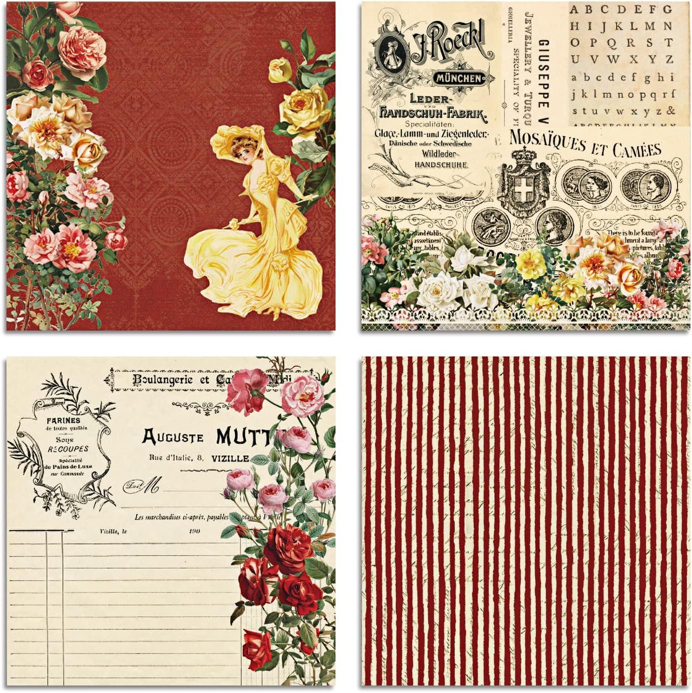 Blocco Carte Scrapbooking 6x6 – 25 Fogli Geometrici Double Face, Cartoncino Colorato 150gsm Per Album Fai Da Te E Biglietti