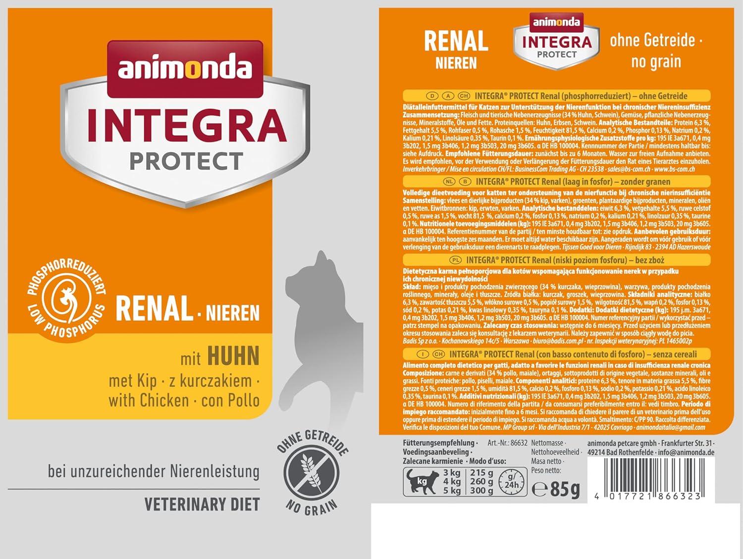 Animonda Integra Protect Wet Renal Kidney Cat Food - Renal with