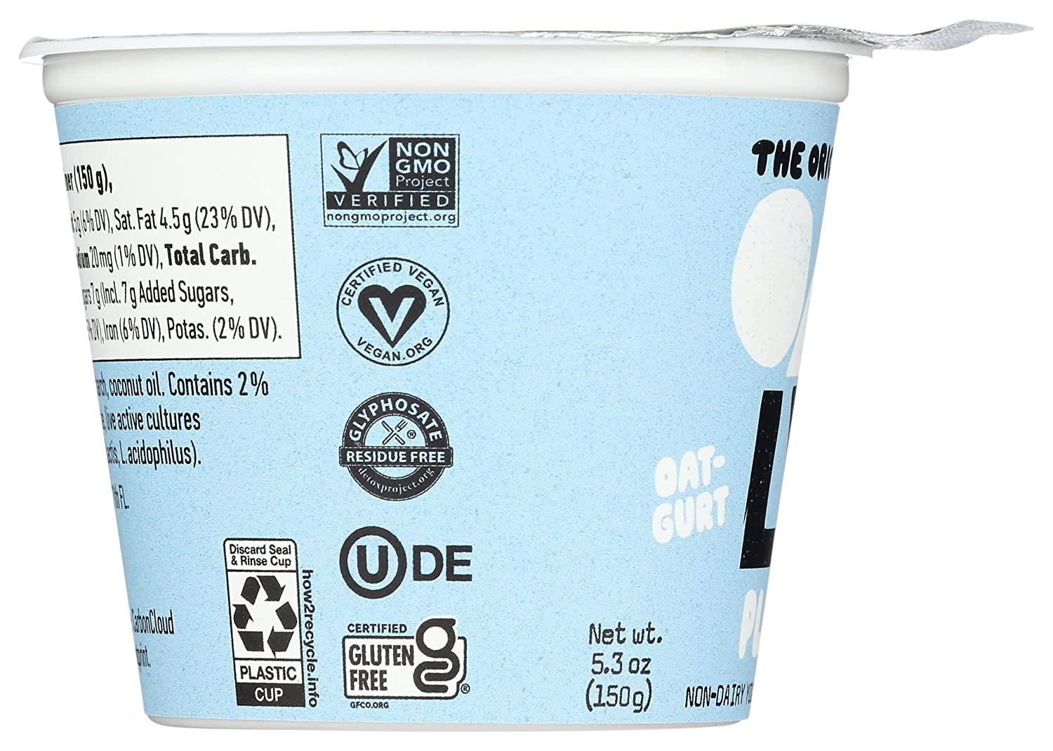 Oatly Plain Oatgurt 5.3 OZ DairyFree Yogurt Alternative
