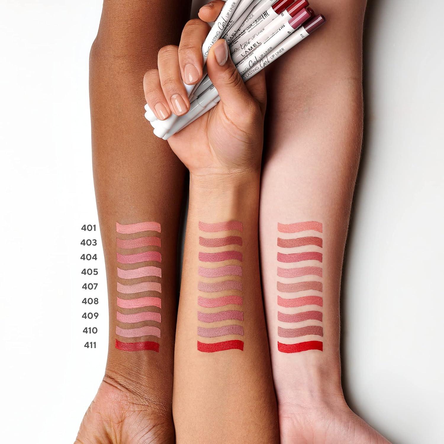 Lamel Gel Lip Liner N. 410 (Pink Taupe) LongLasting, Waterproof