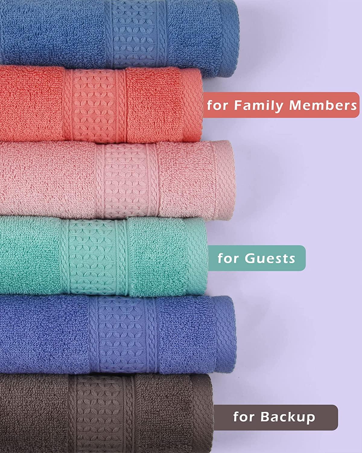Hand Towels 12 Pack 12 Colors for Different Family Members - 13 x 29 In –  Cleanbear