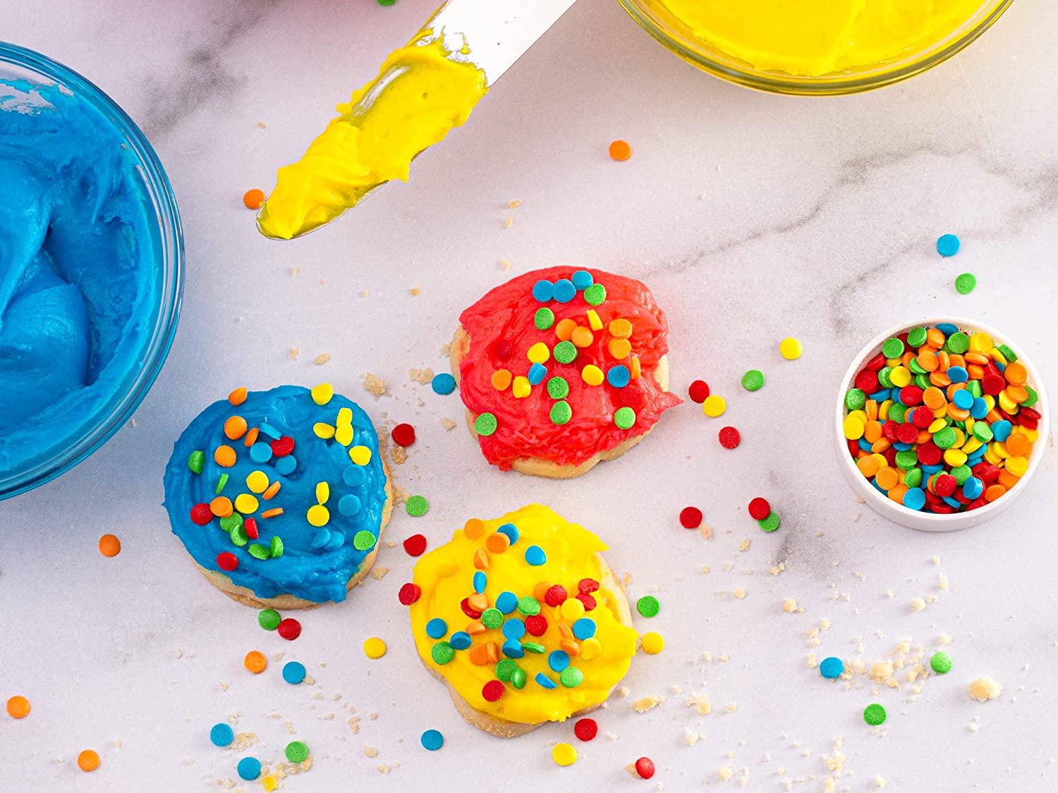 Rainbow Confetti Sprinkles Bulk Primary Colored Sprinkles Edible
