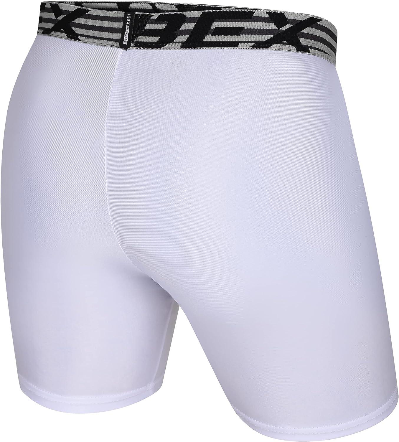 IBEX ATHLETIC Youth Compression Shorts with Protective Cup - Youth Cup  Underwear with Cup, Boys Compression Shorts - (Youth) X-Large