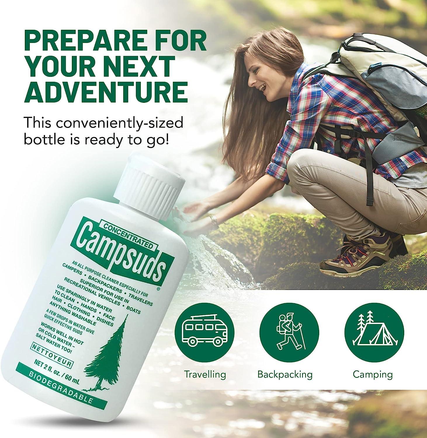 CONCENTRATED CAMPSUDS Outdoor Soap Environmentally Conscious Camping