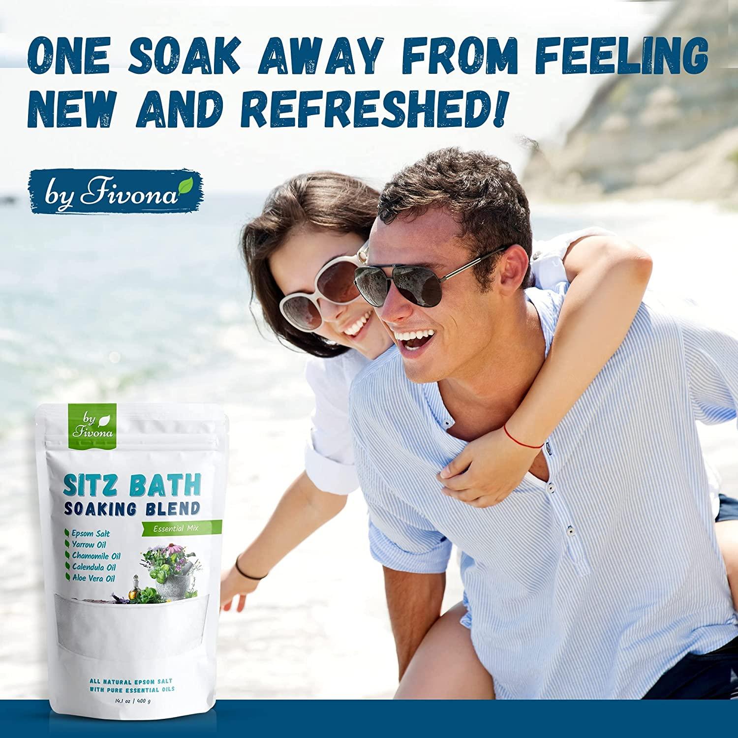 Fivona All Natural Sitz Bath Soaking Blend for Hemorrhoid Fissure