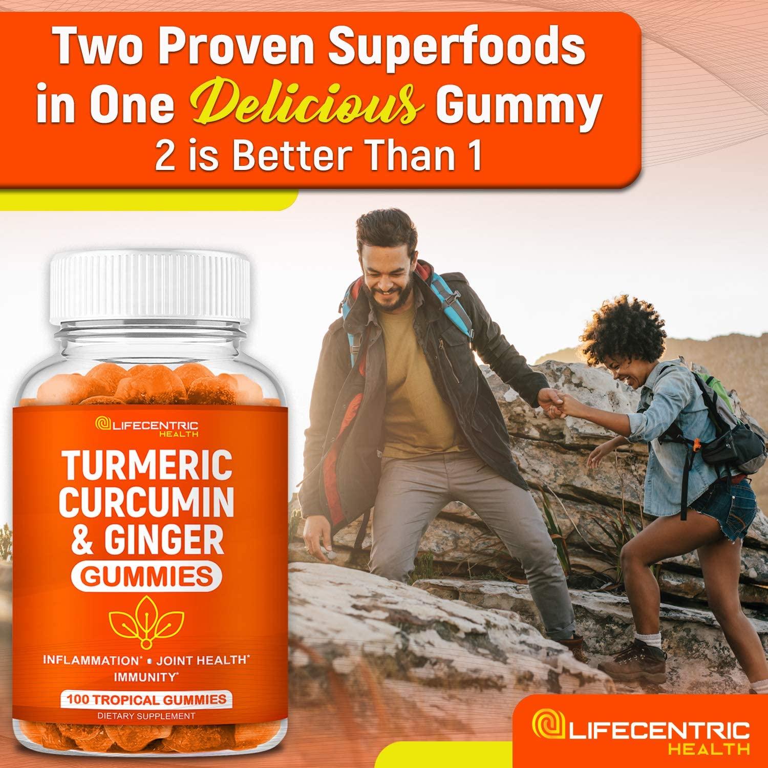 Turmeric Gummies for Adults and Kids Max Strength Anti Inflammatory