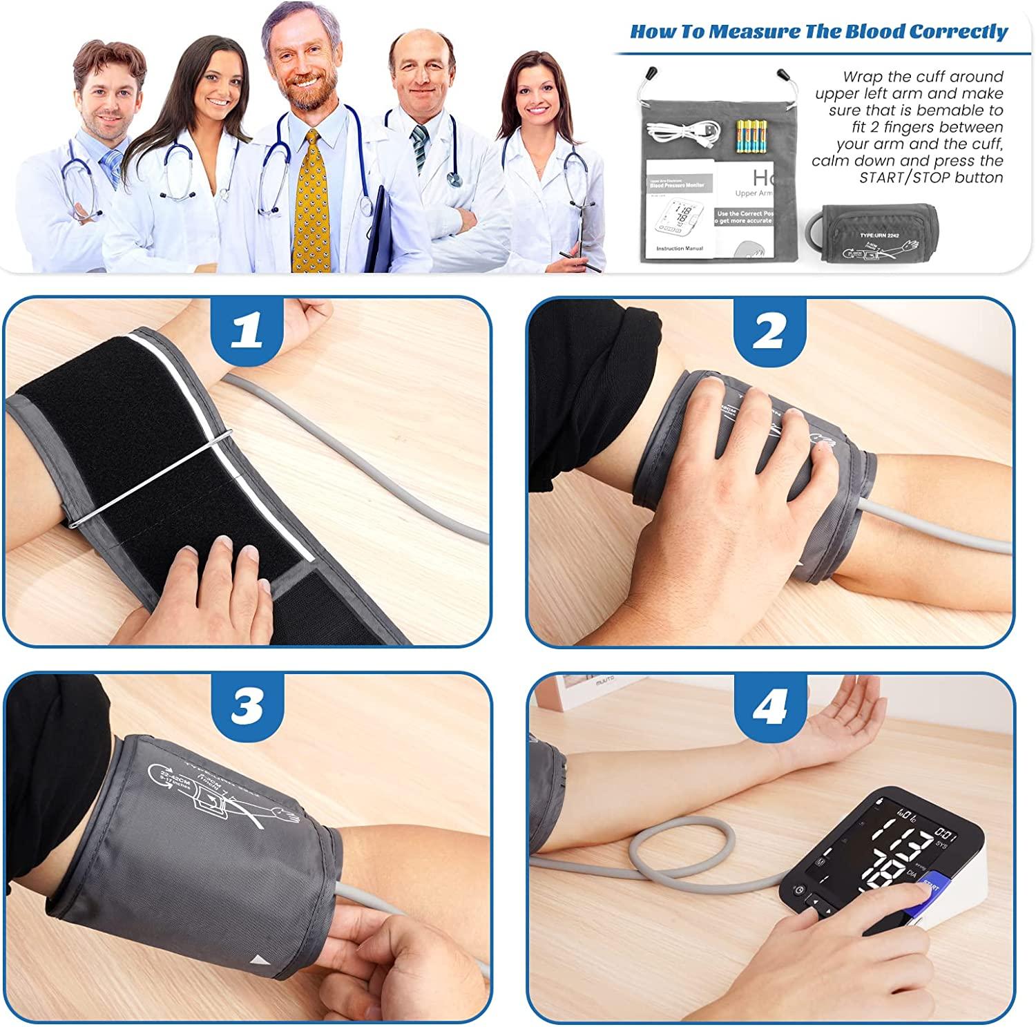 Blood Pressure Monitor Upper Arm Large Cuff ，Automatic Digital Blood