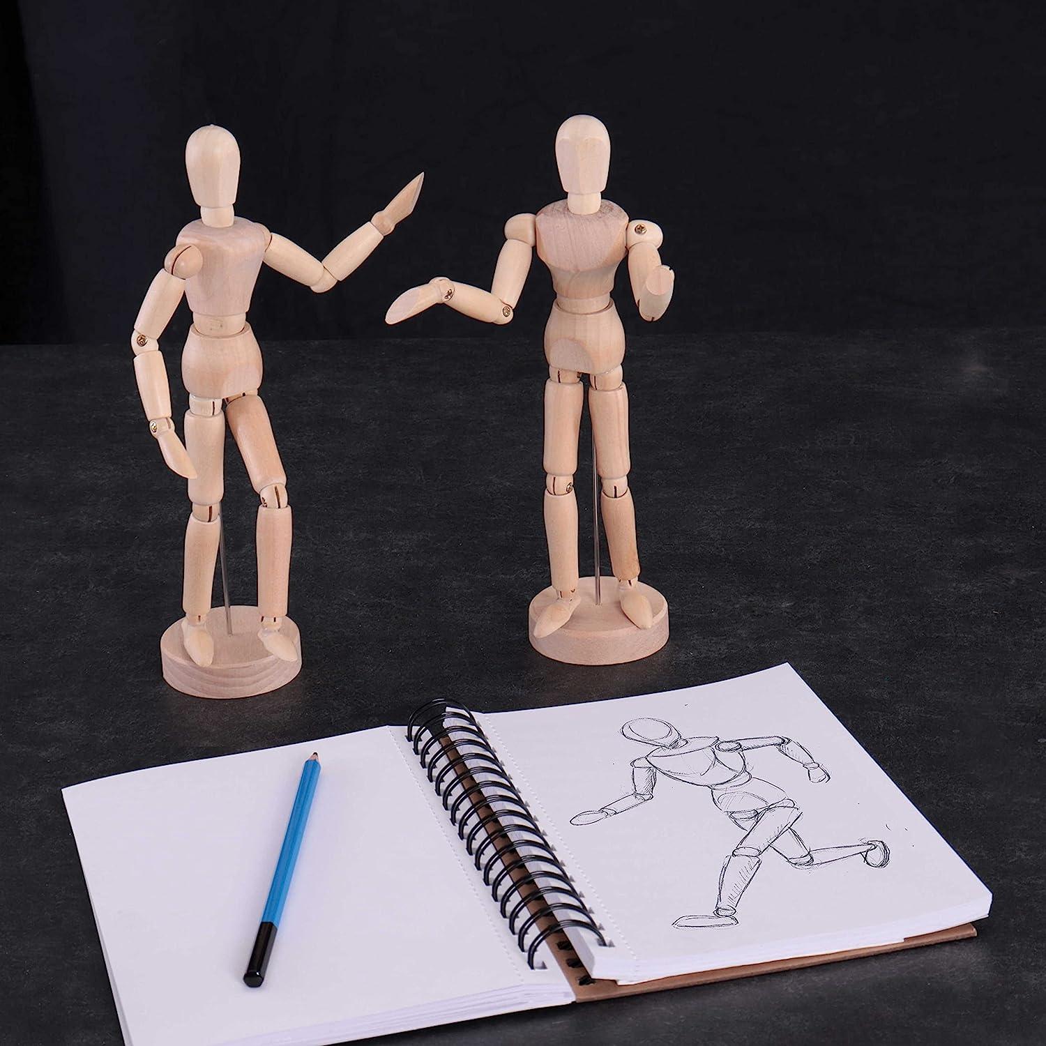 Wholesale OLYCRAFT 4PCS Wooden Joint Model Wood Figure Manikin with  Flexible Joints Human Mannequin Sketch Art Drawing Model Artist Doll - 8  Inch - Pandahall.com