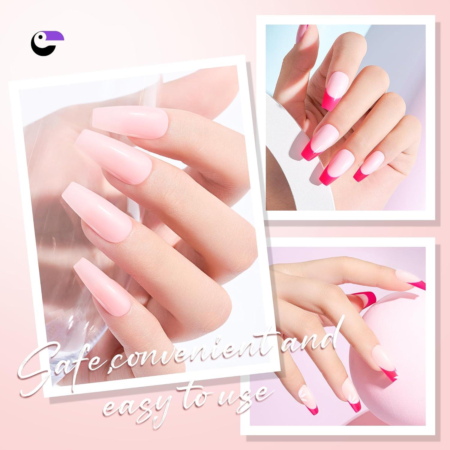 Lick 30 Pcs Artificial Reusable French Manicure Stick on Nails With  Application Kit