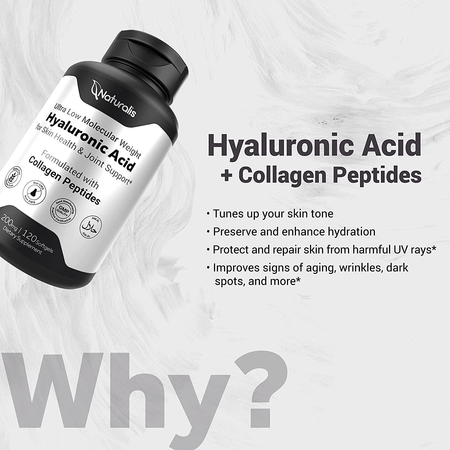 Naturalis Hyaluronic Acid 200mg, 10x Better Absorption Ultra Low