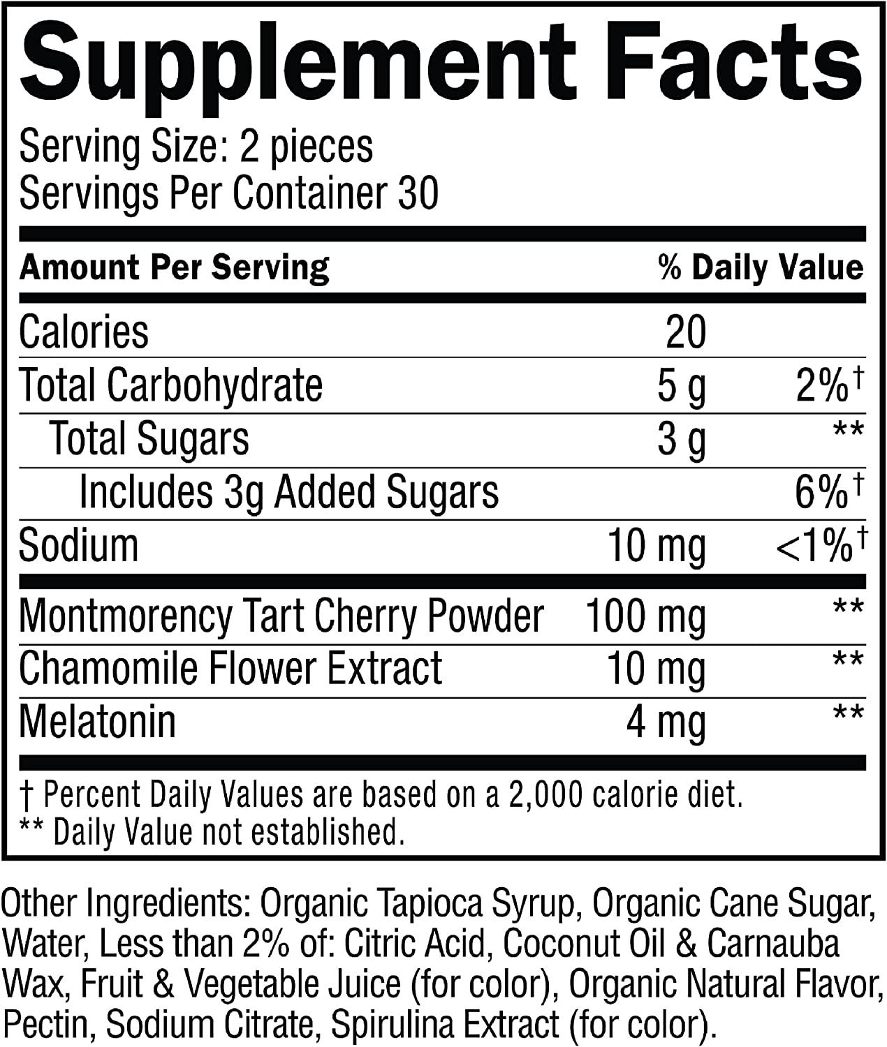 HILO Nutrition Sleep Gummies Sore Muscle Support 4 mg Melatonin