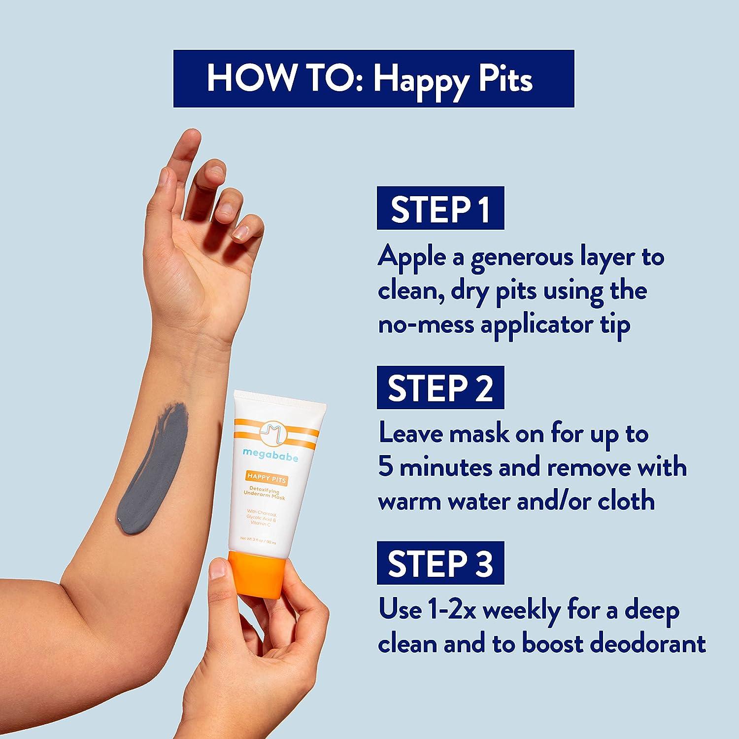 Megababe Underarm Mask Happy Pits With Detoxifying Charcoal