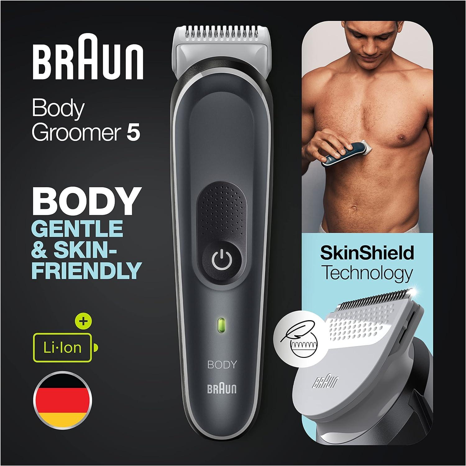 Braun Body Groomer 5 Manscape Tool For Men With SkinShield