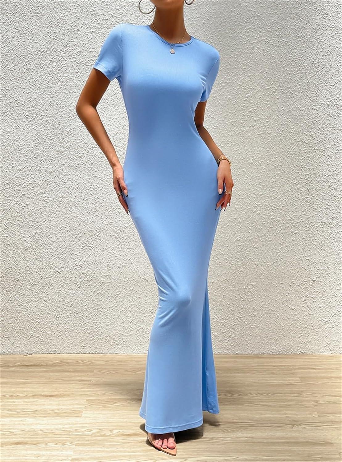 blue dress for baby girl Sleeveless Maxi Dress with Pockets main image 1