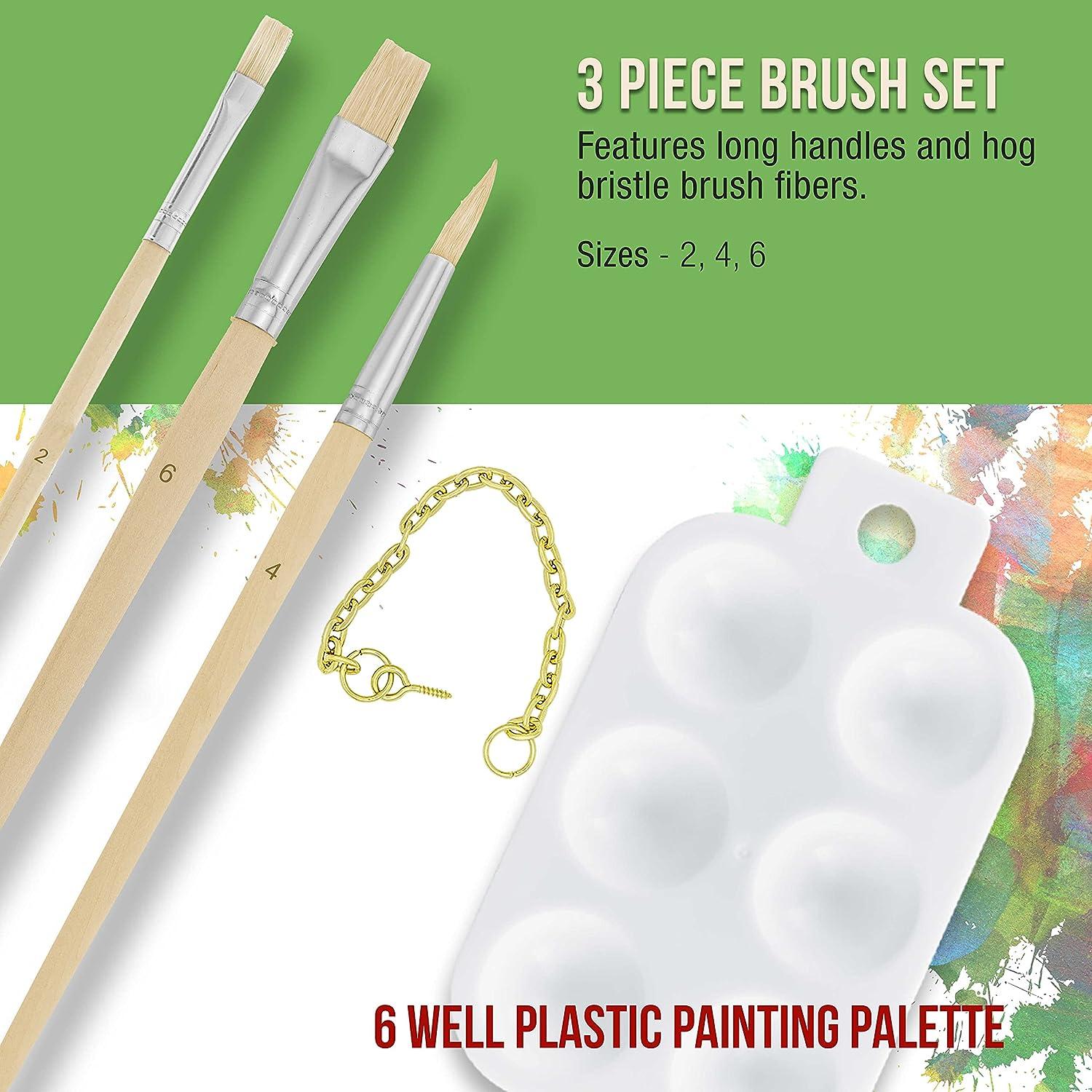 Painting Kit for Adults - 39 Piece Set Includes 24 Acrylic Paints, 3 Canvas, 6 Brushes, Wood Palette, Table Easel, Color Wheel, Spatula - Art Supplies