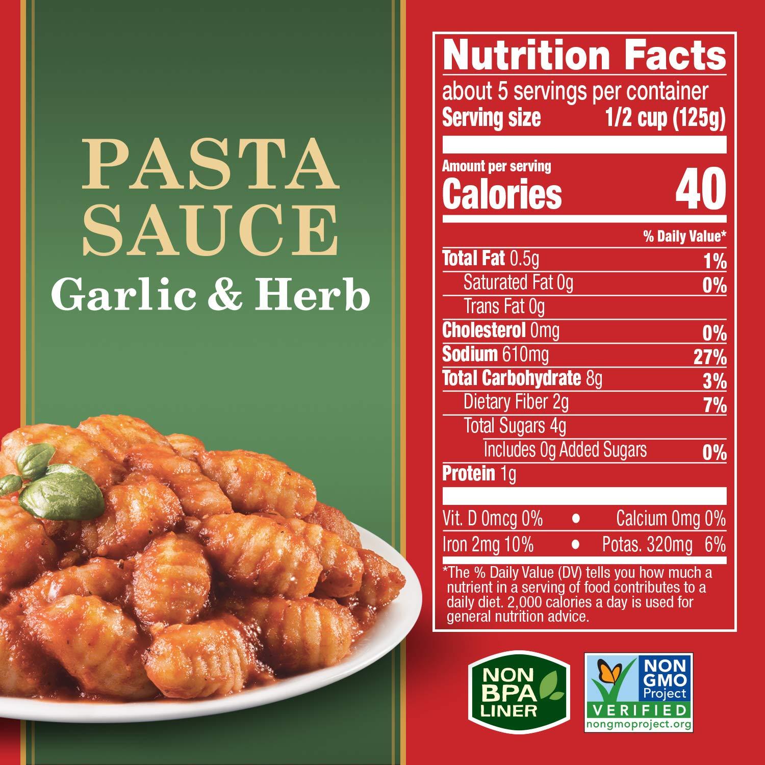 Hunt's Garlic & Herb Pasta Sauce 24 oz. Delicious Italian Flavors for