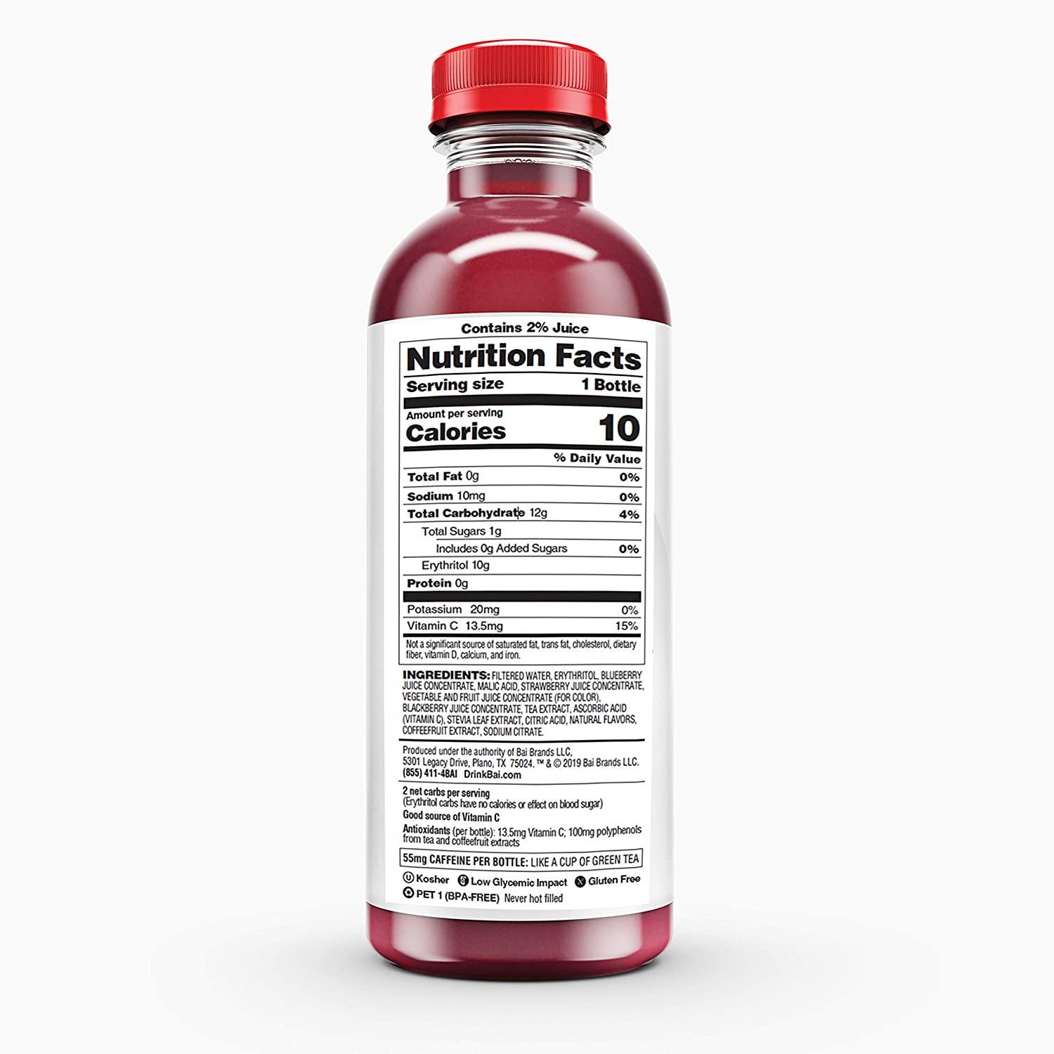 Bai Flavored Water Brasilia Blueberry Antioxidant Infused ...