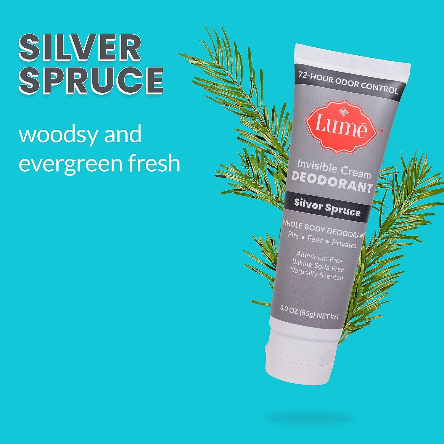 Lume Deodorant For Underarms & Private Parts 3oz Tube (Silver Spruce)
