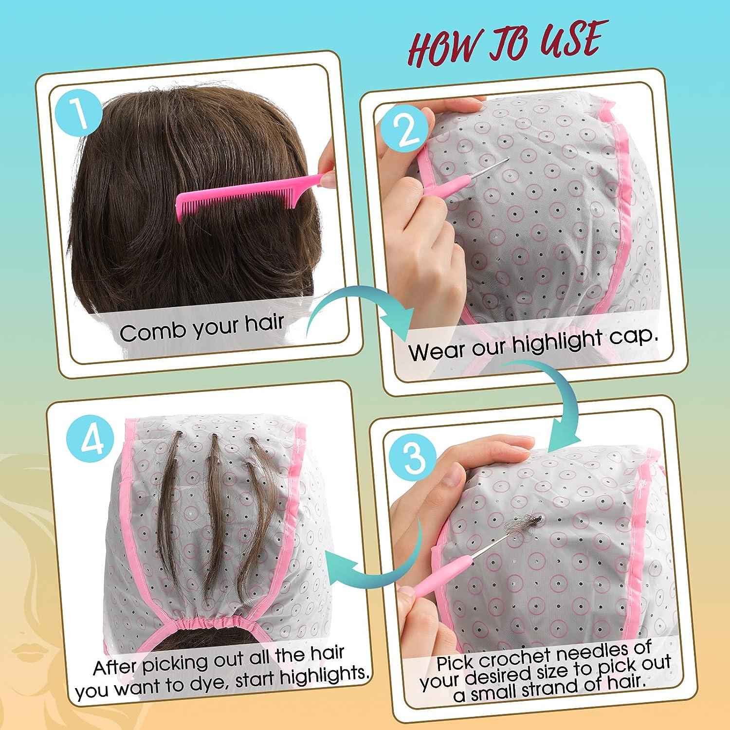 Highlight Hair Cap Kit with Needles, Shawls, Gloves & Brushes 6 Piece Set