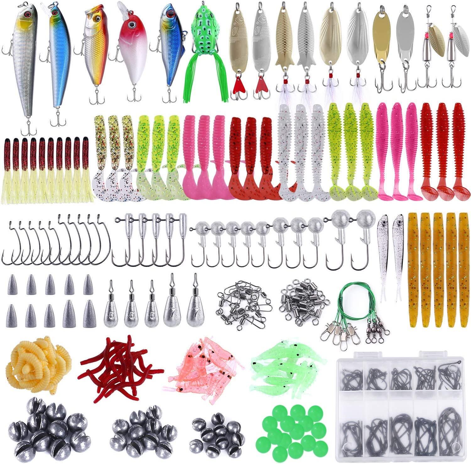 PLUSINNO Fishing Lures Tackle Set - 302Pcs Kit Including Crankbaits, Spinnerbaits, Plastic Worms, Jigs, Topwater Lures, Tackle Box - Ultimate Gear Set for Anglers | Buy Now with Express International Delivery | GoSupps.com PLUSINNO Fishing Lures Tackle Set - 302Pcs Kit Including Crankbaits, Spinnerbaits, Plastic Worms, Jigs, Topwater Lures, Tackle Box - Ultimate Gear Set for Anglers | Buy Now with Express International Delivery | GoSupps.com