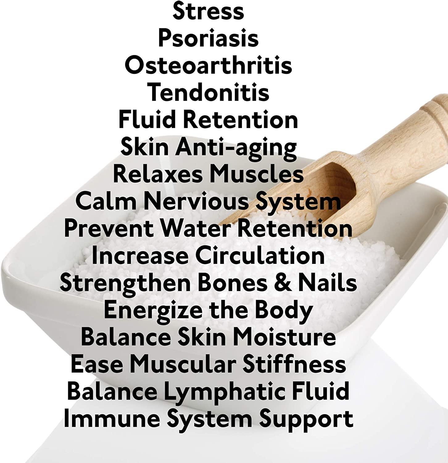 Dead Sea Mineral Bath Salt 5 LB Fragrance Free, 100 Pure for Acne