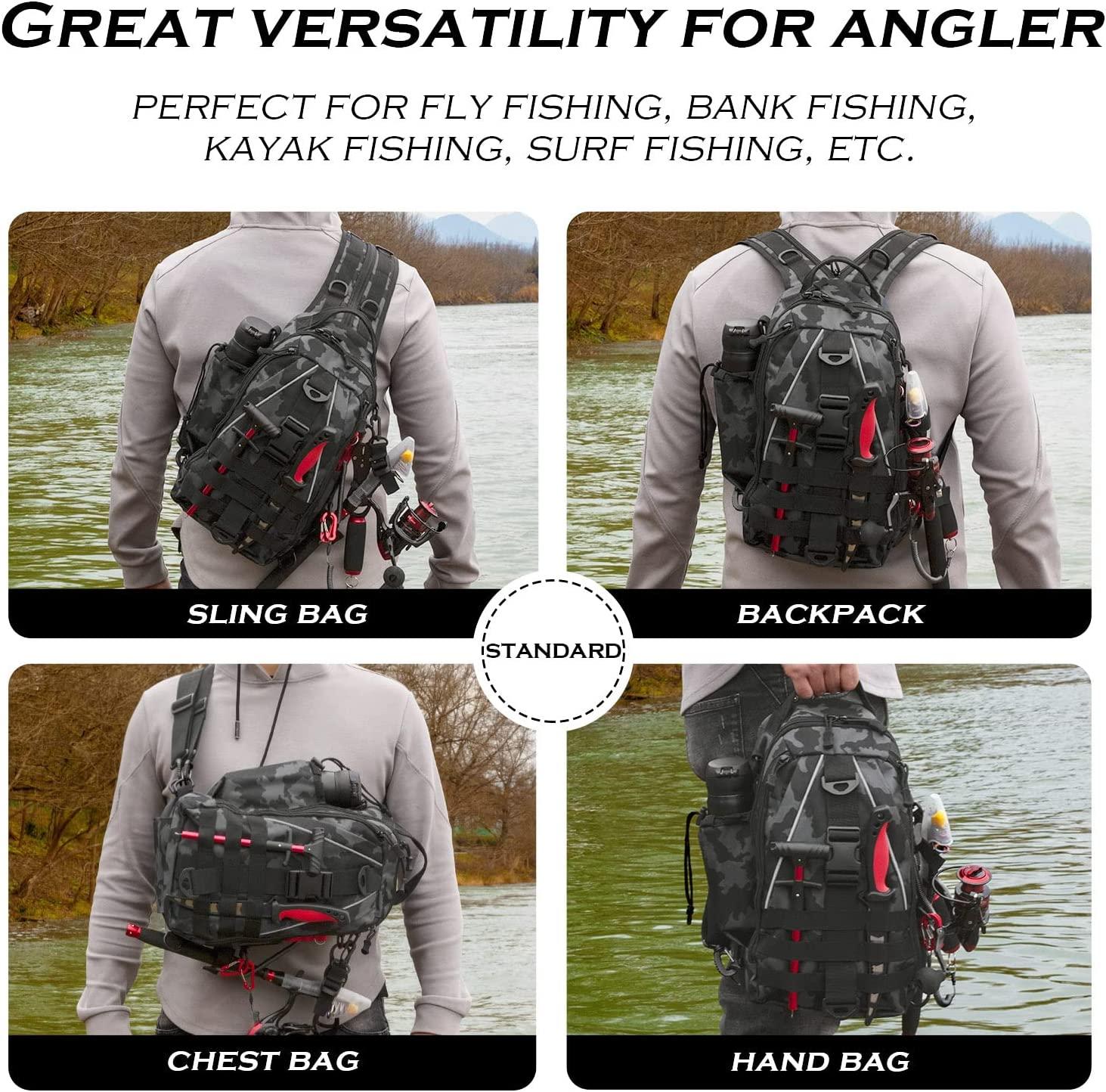 Ghosthorn Fishing Backpack Tackle Sling Bag - Fishing Backpack