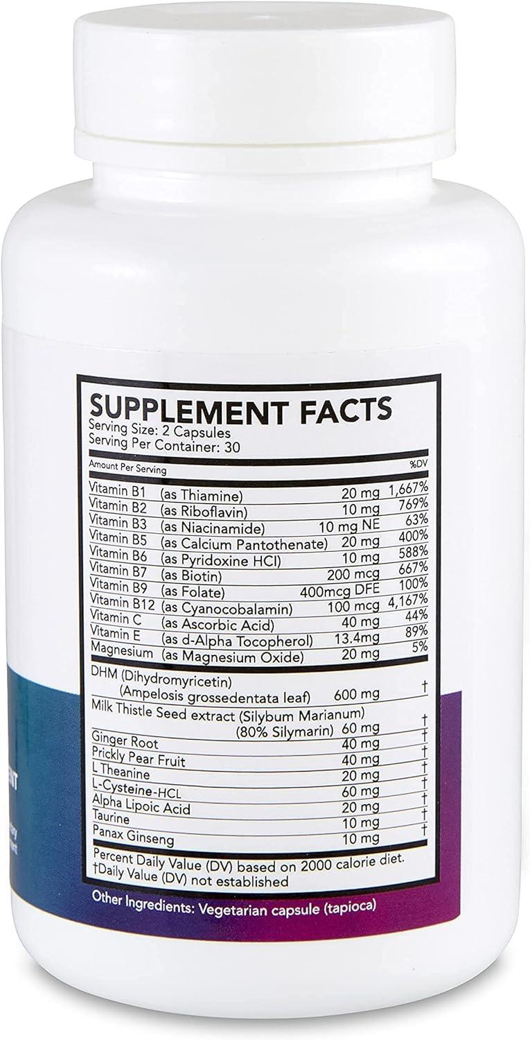 Carefree DHM Dihydromyricetin 600mg + Multivitamin Natural Hangover