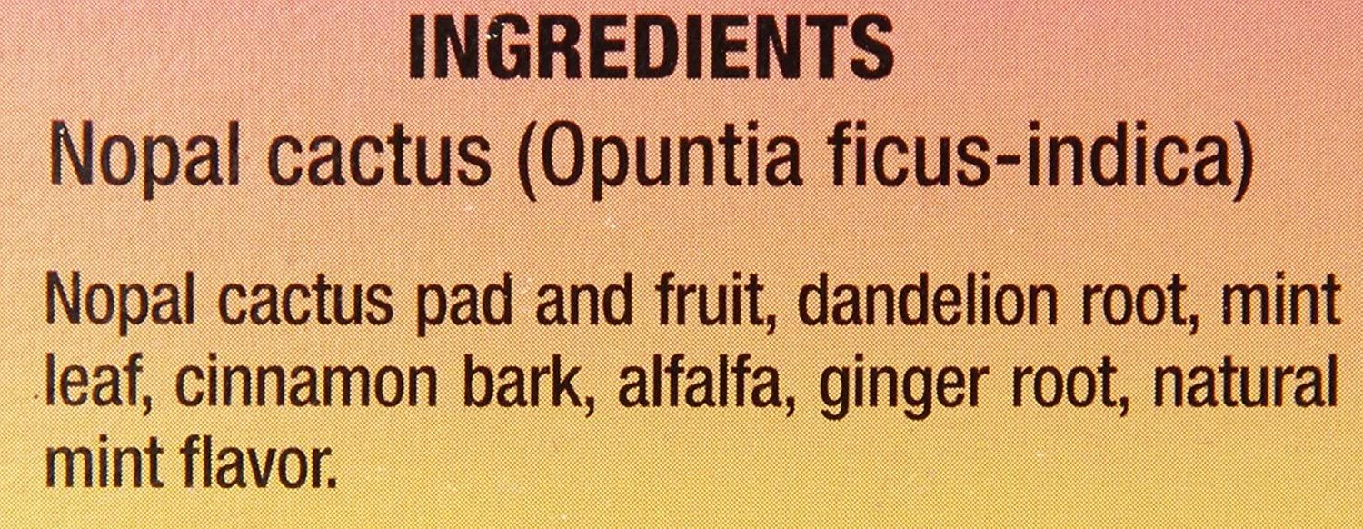 Only Natural Nutritional Supplement, Nopal Cactus Tea, 20 Count