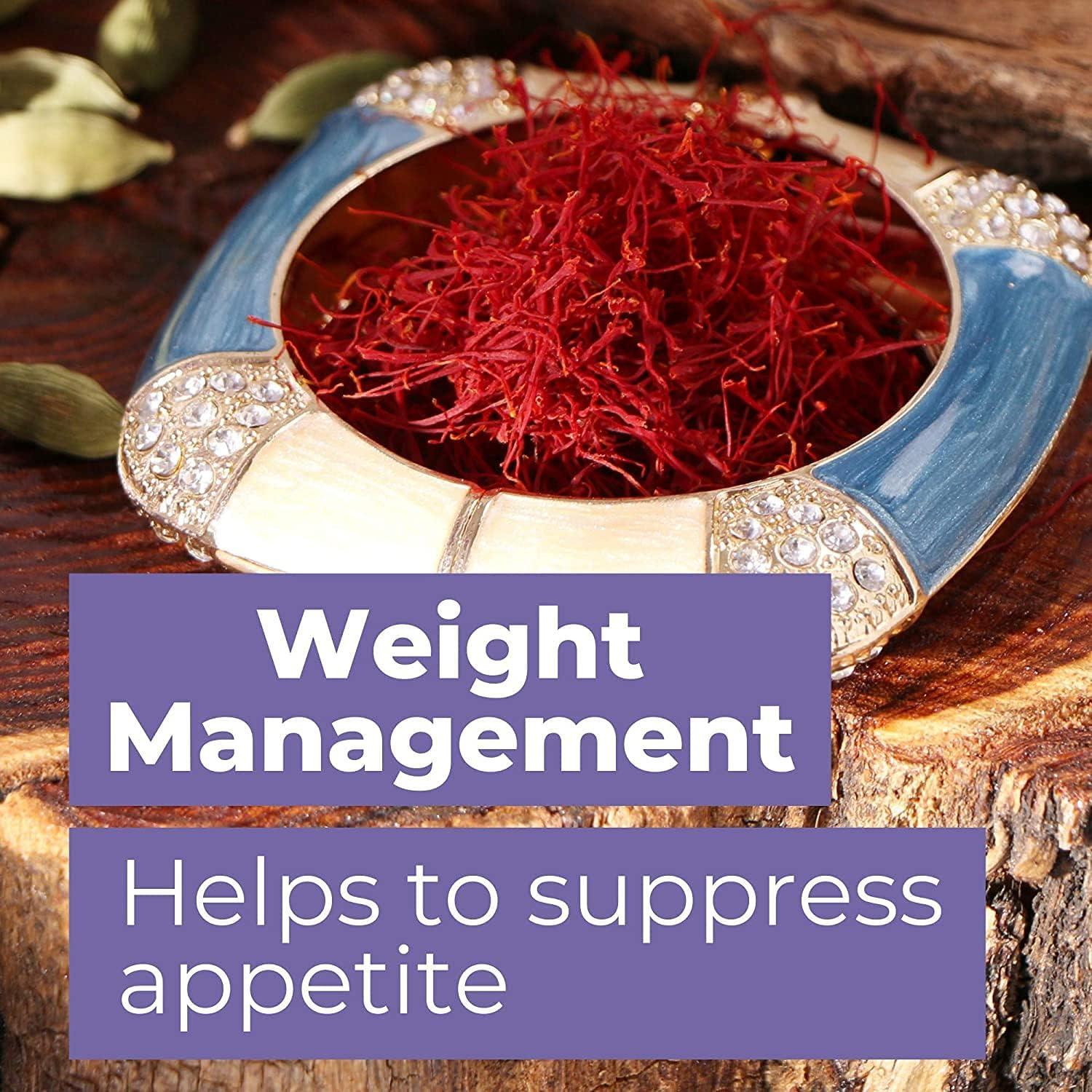 Saffron Supplement 88.5mg Natural Appetite Suppressant for Heart