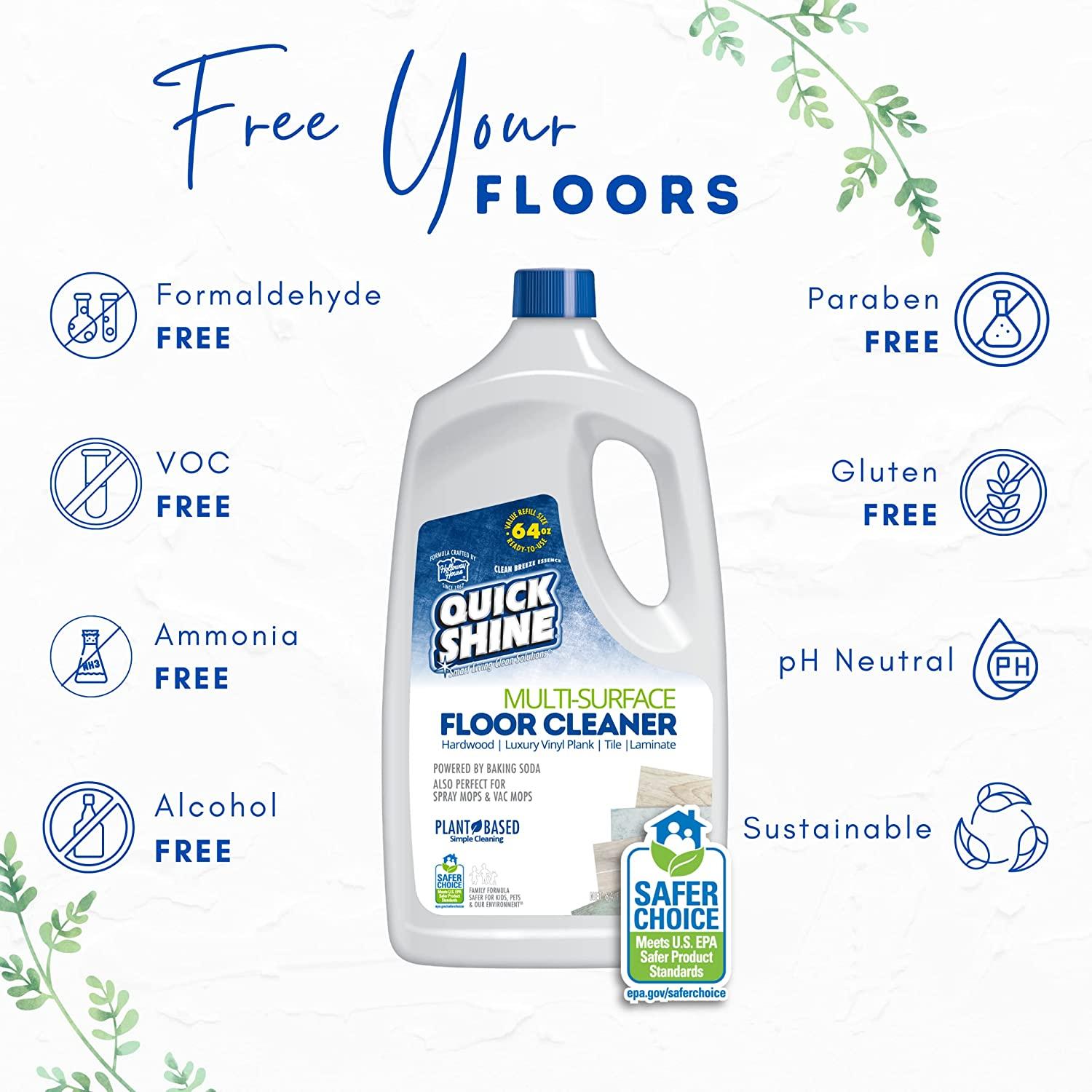Quick Shine Multi Surface Floor Cleaner 64oz Ready to Use, Dirt